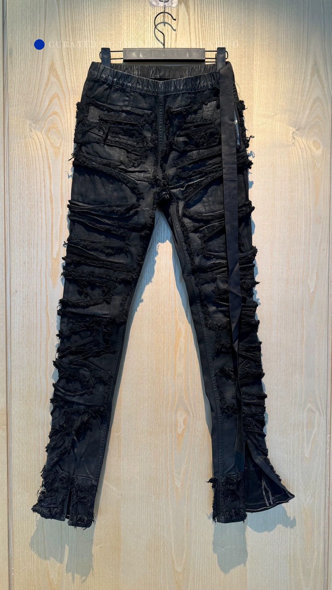 Rick Owens Stretchy Slim Fit Black Pants Size US 32 / EU 48 - 1 Thumbnail