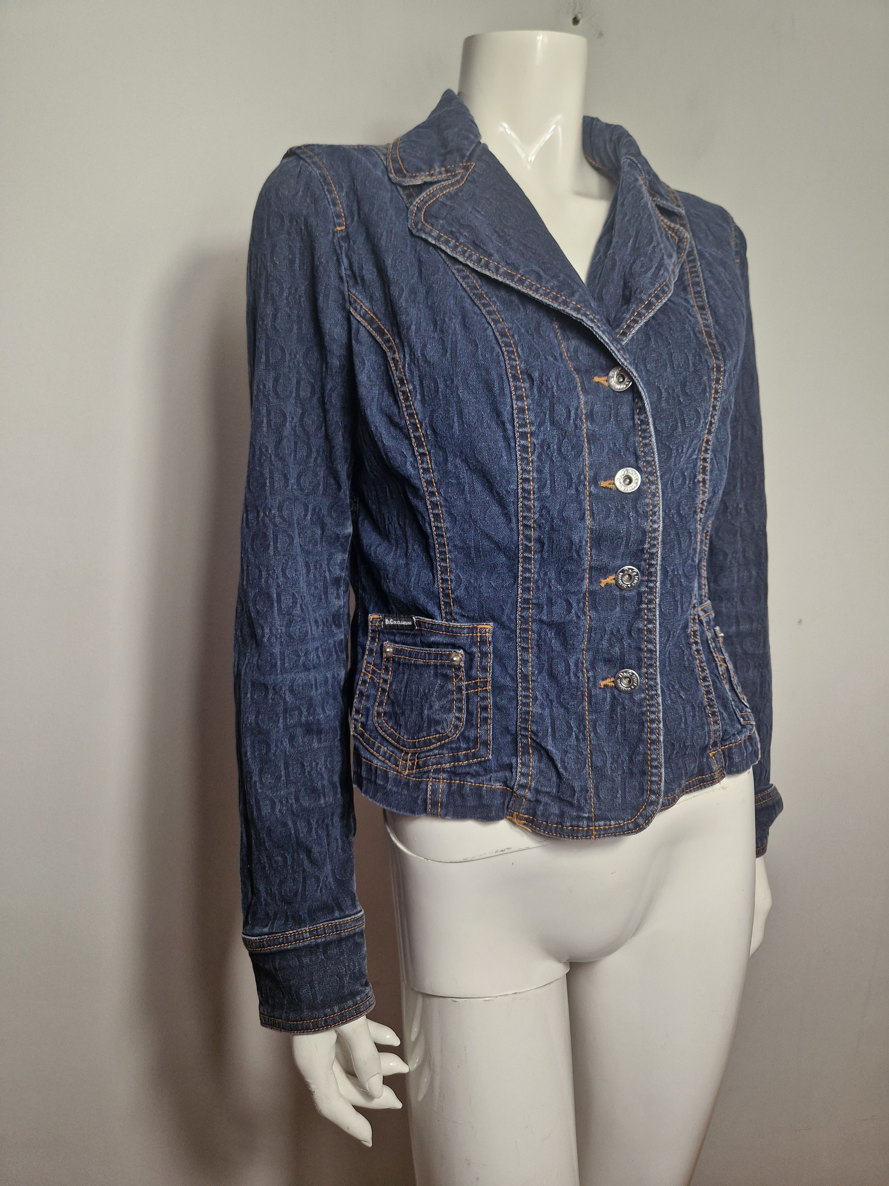 Dolce & Gabbana Dolce & Gabbana vintage monogram denim blazer jacket Size L / US 10 / IT 46 - 4 Thumbnail