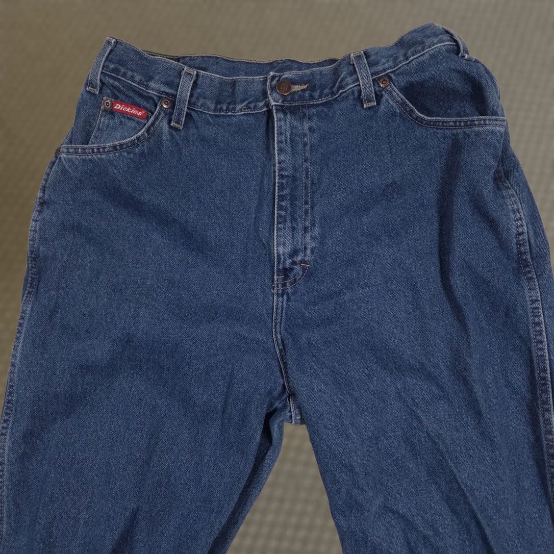 Dickies Dickies Jeans Womens 14T Blue Medium Wash High Rise Tapered Cotton Denim Tall Size 36" / US 14 / IT 50 - 1 Thumbnail