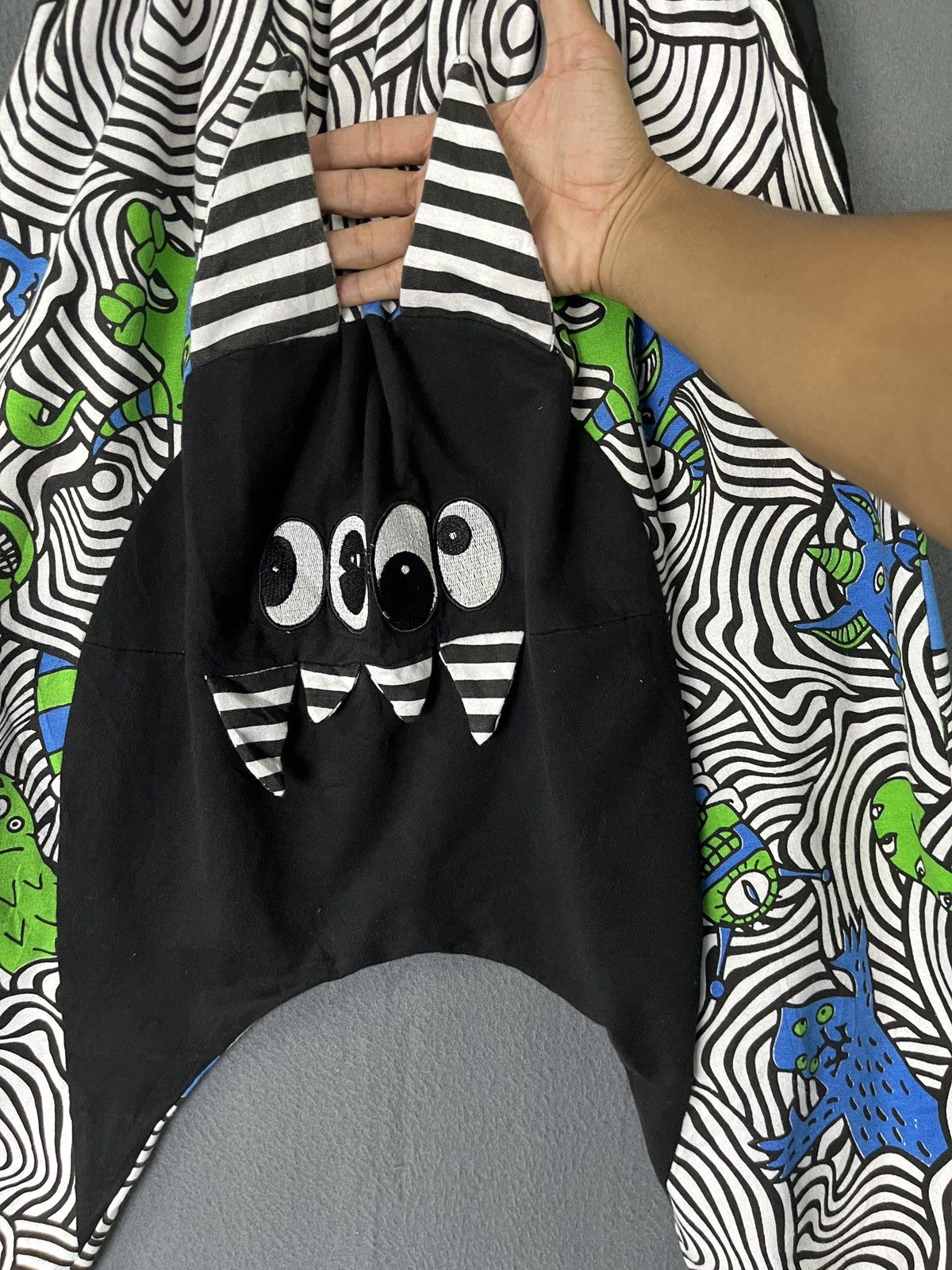 Japanese Brand Hiprocker Monster Alien All Over Print Drop Crotch Pants Size US 31 - 8 Thumbnail