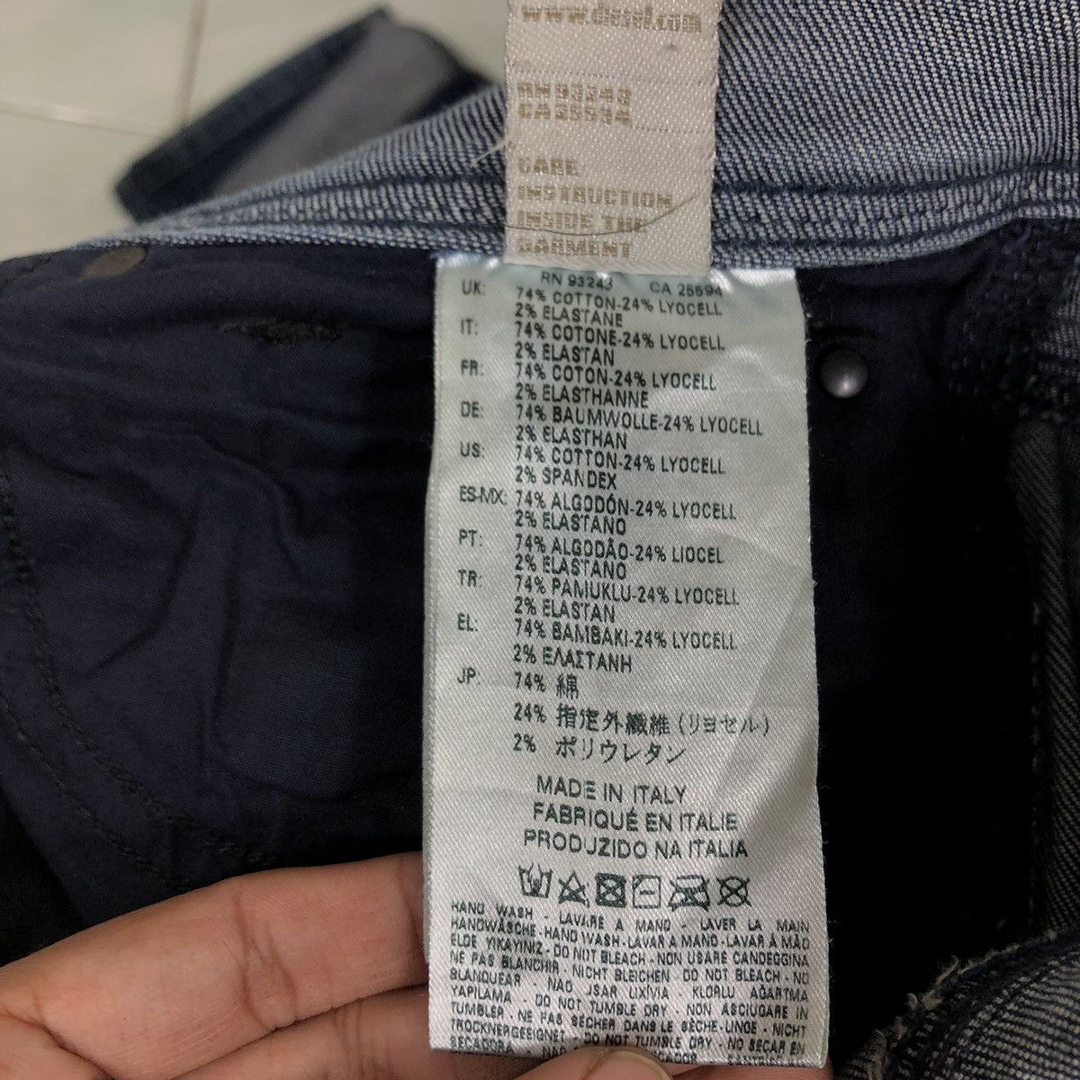Diesel 🔥Vintage Slim Cut Denim Biker Wear Diesel Distressed Design Size US 30 / EU 46 - 21 Thumbnail