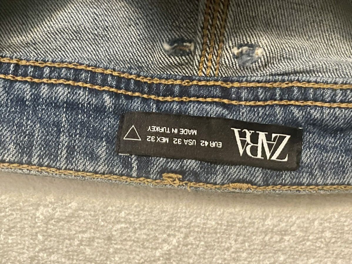 Zara Zara DistressedPunk DenimJeans Graffiti Print SlimFit Size32 Size US 32 / EU 48 - 13 Thumbnail