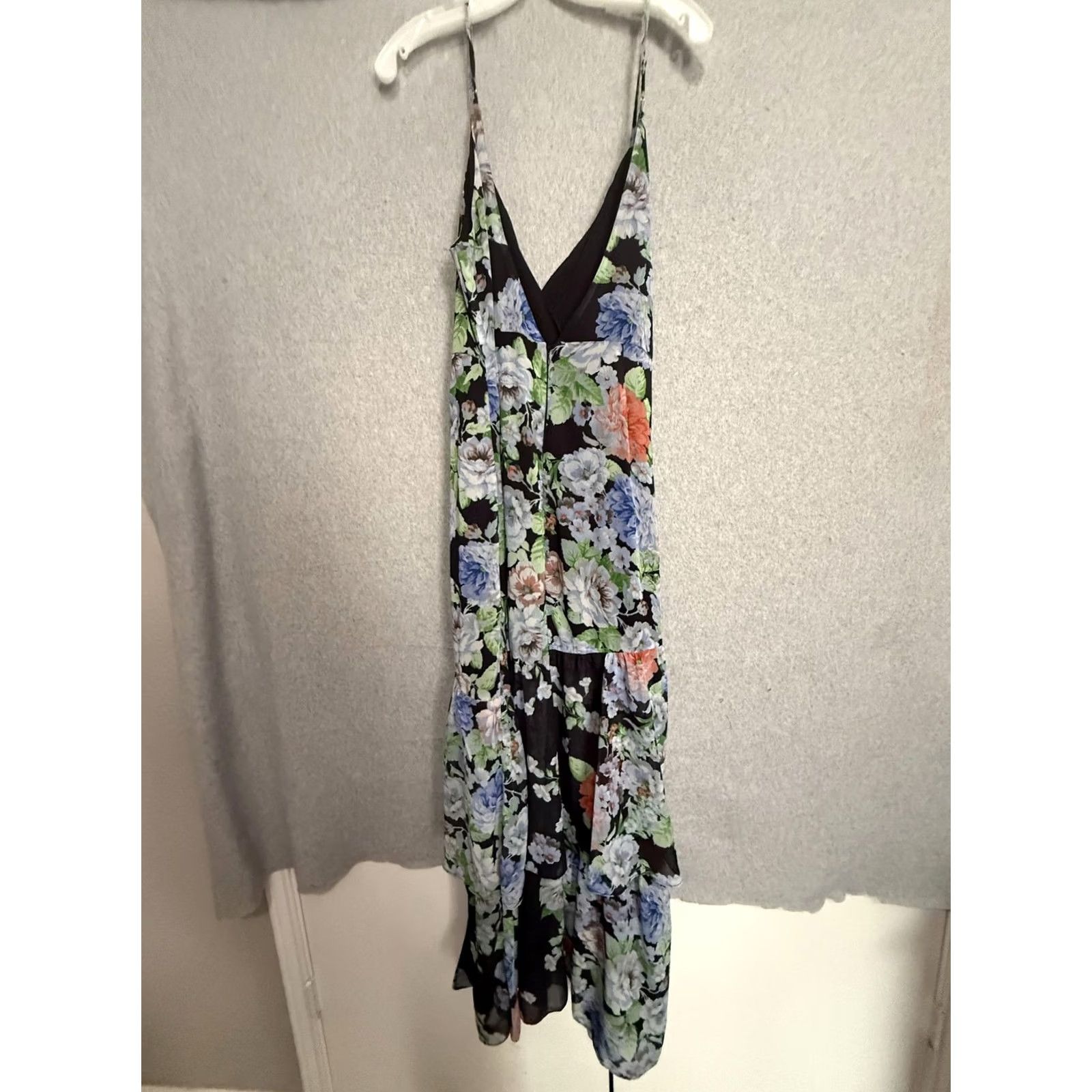Lulus Lulus Dress Womens XL Multicolor Floral Chiffon V Neck Maxi Sundress Lined Size XL / US 12-14 / IT 48-50 - 2 Thumbnail