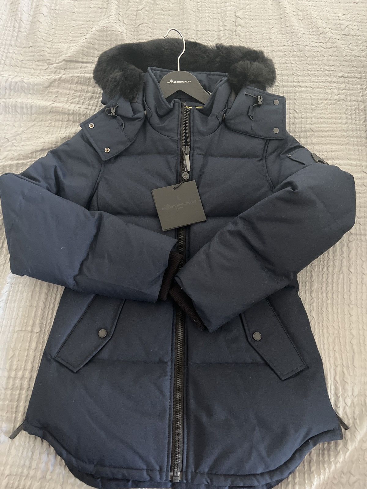 Moose Knuckles Womens Small Navy Parker Size S / US 4 / IT 40 - 1 Thumbnail