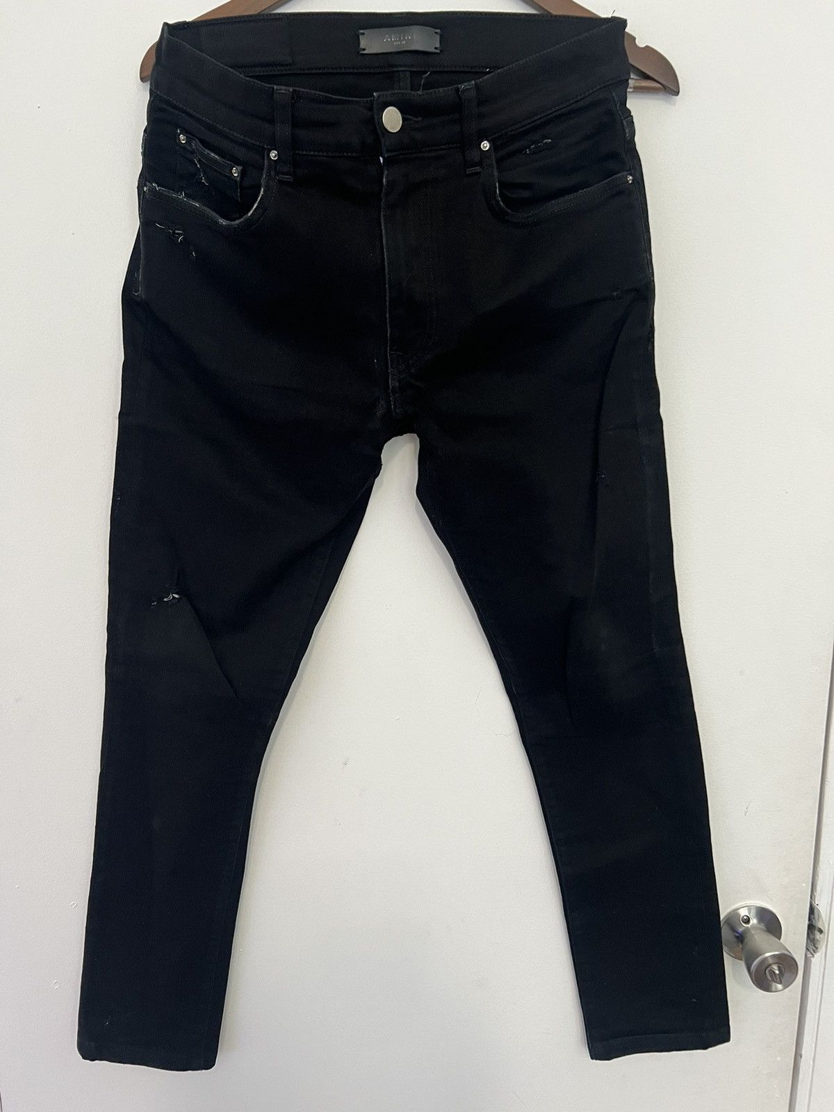 image of Black Amiri Jeans Slim Fit But Super Stretchy, Men's (Size 31)