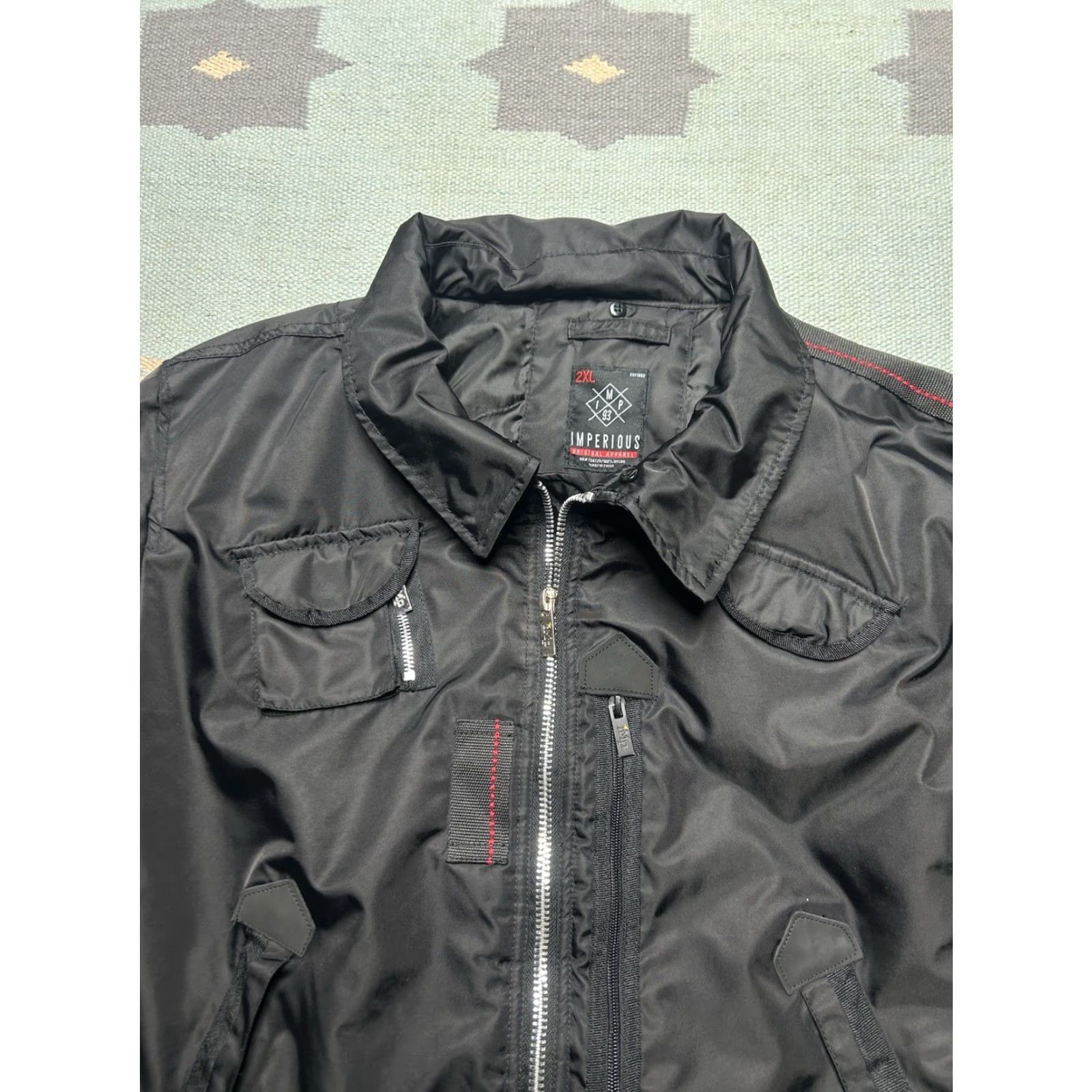 Vintage VINTAGE Imperious Delf bomber MA-1 style black nylon men’s 2XL jacket Size US XXL / EU 58 / 5 - 4 Thumbnail