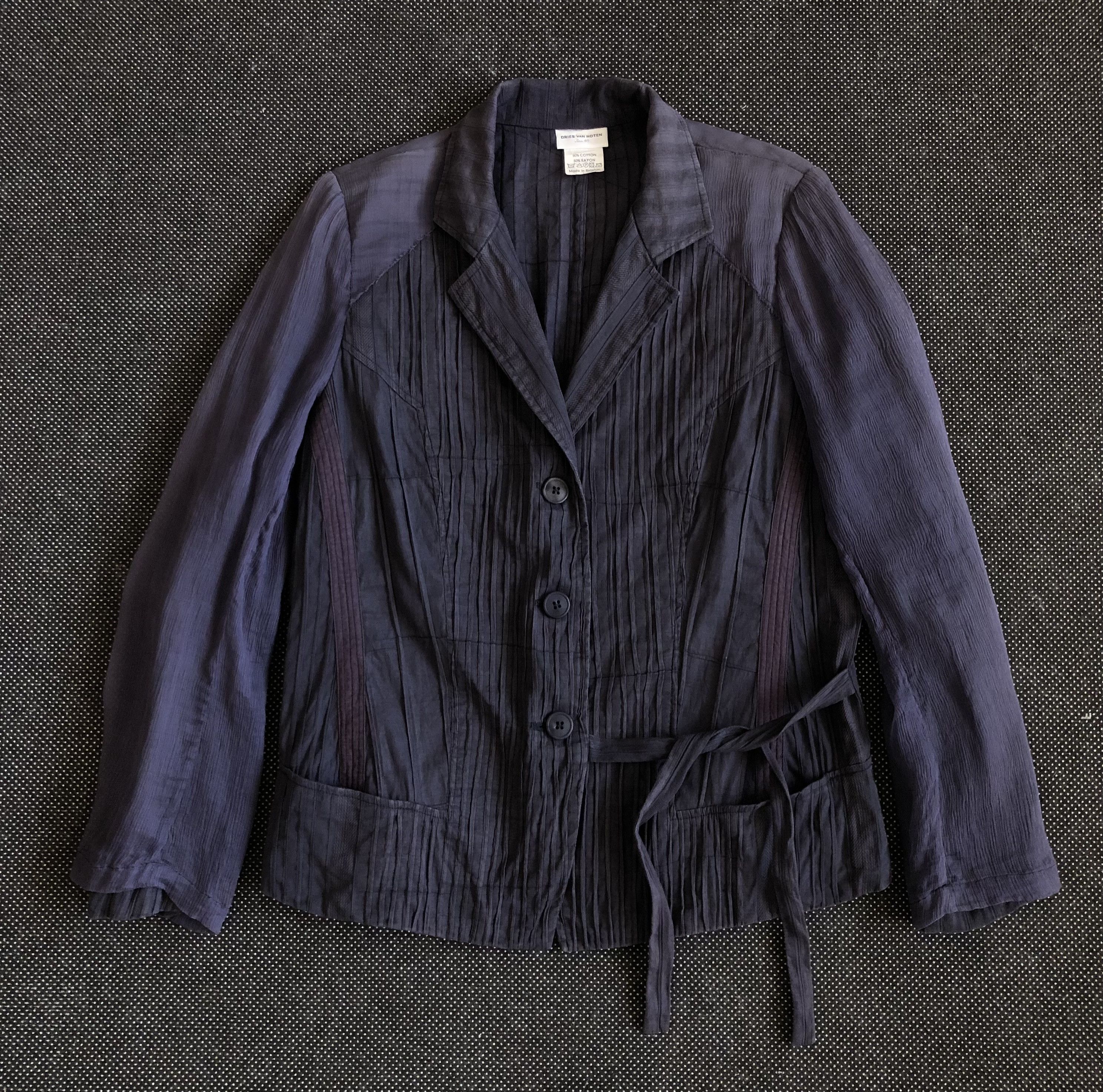 Dries Van Noten RARE🔥VINTAGE DVN DOUBLE SLEEVES TISSUED RAYON BLEND JACKET Size S / US 4 / IT 40 - 1 Thumbnail