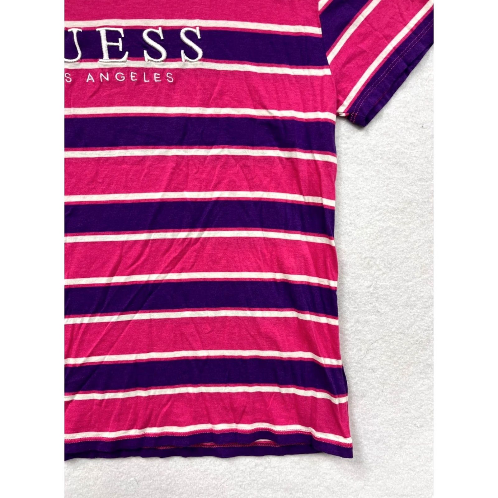 Guess Guess Womens T-Shirt Striped Pink & Purple Medium Size M / US 6-8 / IT 42-44 - 6 Thumbnail