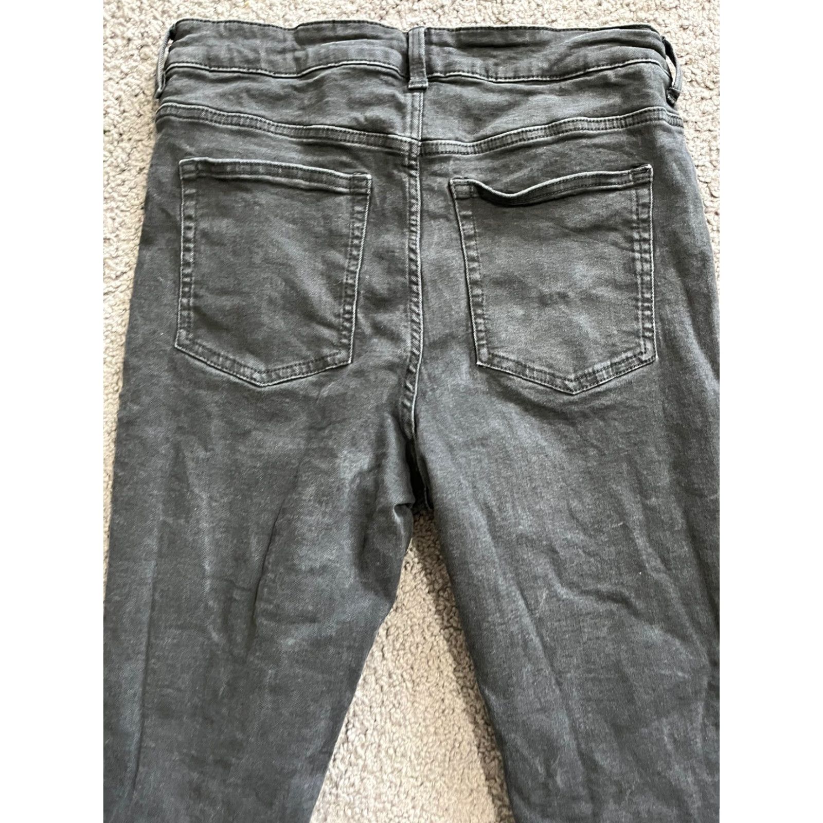H&M H&M Jeans Skinny Jeggings Black 14 Adult 29in Inseam 5-Pocket Denim Stretch Womens Size 36" / US 14 / IT 50 - 4 Thumbnail