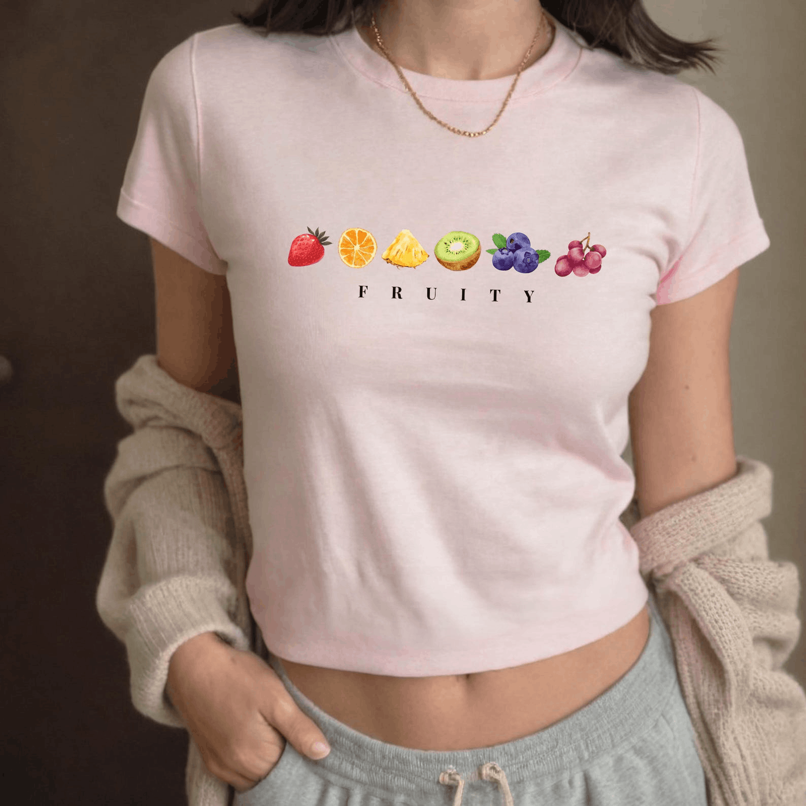 Other Fruity Y2K Baby Tee – Pansexual Pride Crop Top Size M / US 6-8 / IT 42-44 - 1 Thumbnail