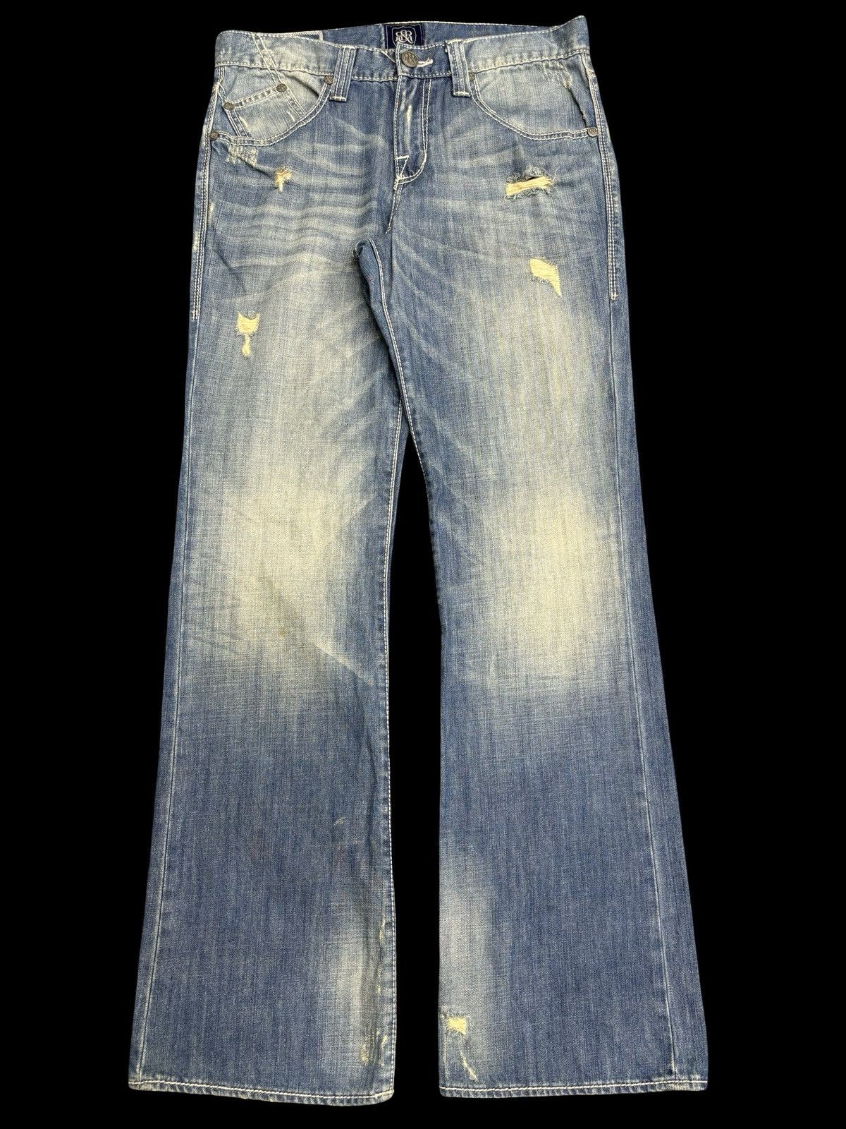 Rock & Republic 💥Sick Distressed 90s Style Rock Republic Flare Denim F502 Size US 34 / EU 50 - 1 Thumbnail