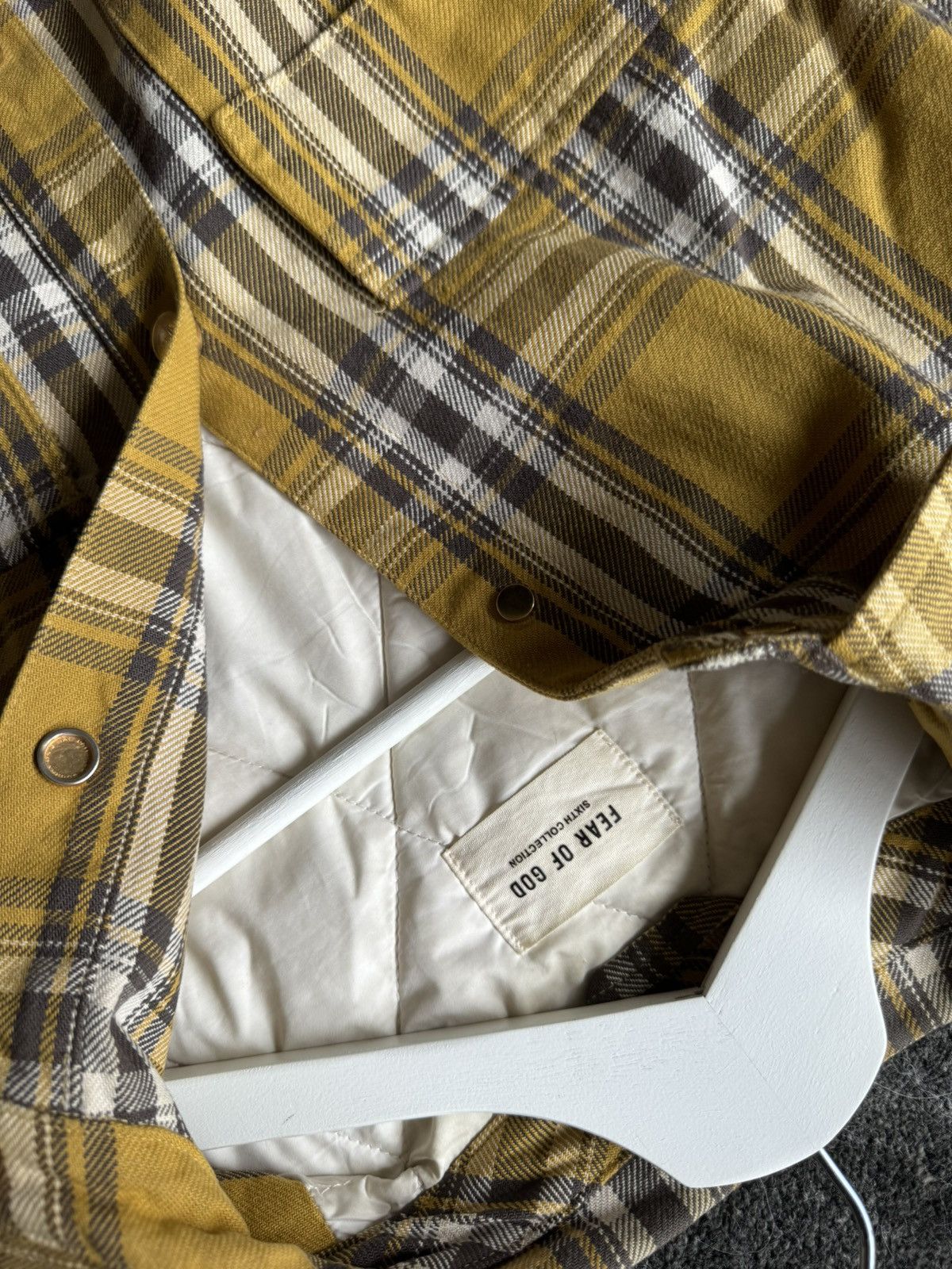 Fear of God fog yellow plaid flannel shirt jacket Size US XS / EU 42 / 0 - 4 Thumbnail