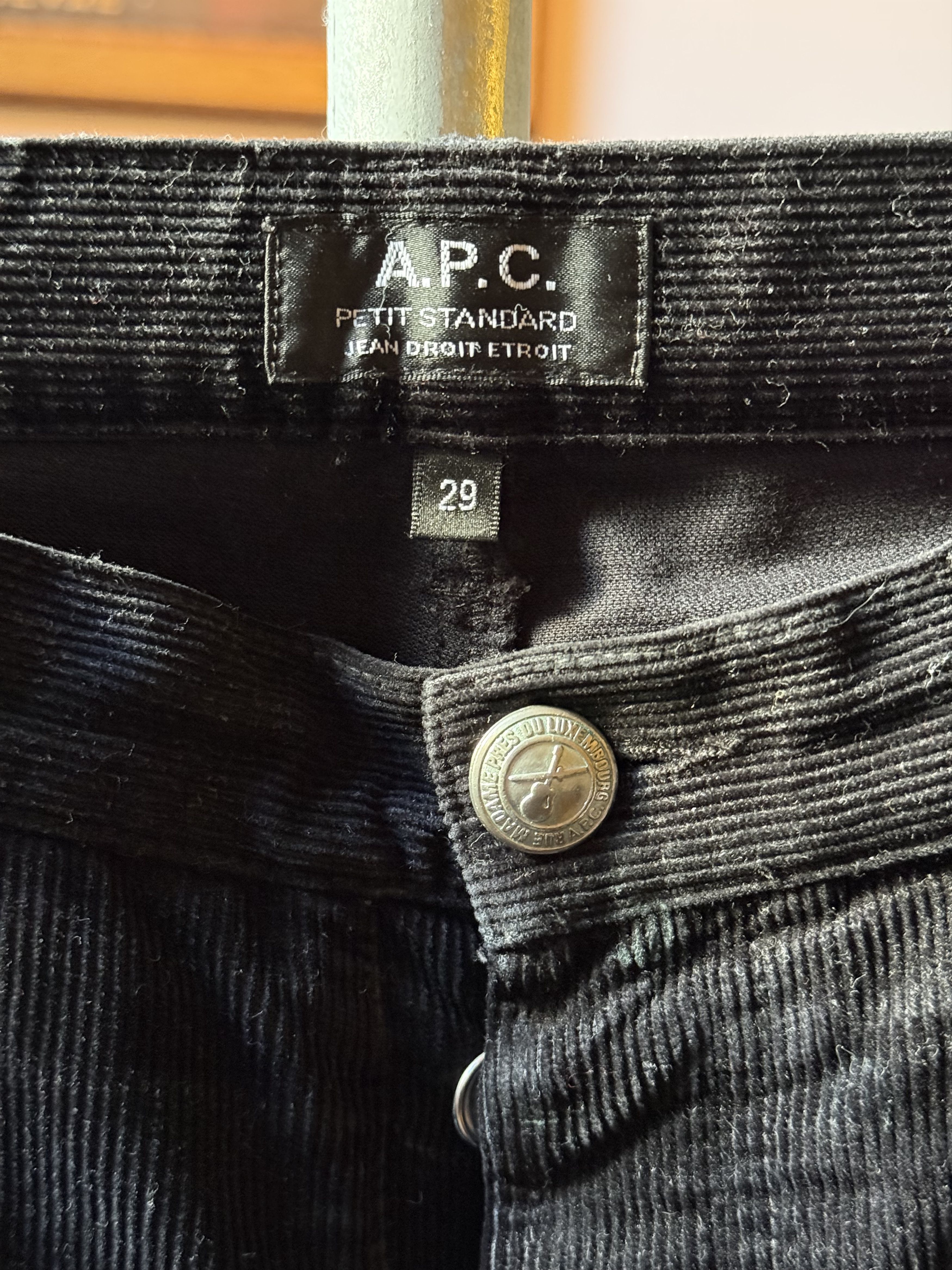 A.P.C. A.P.C. Petit Standard Black Corduroy Size US 29 - 3 Thumbnail