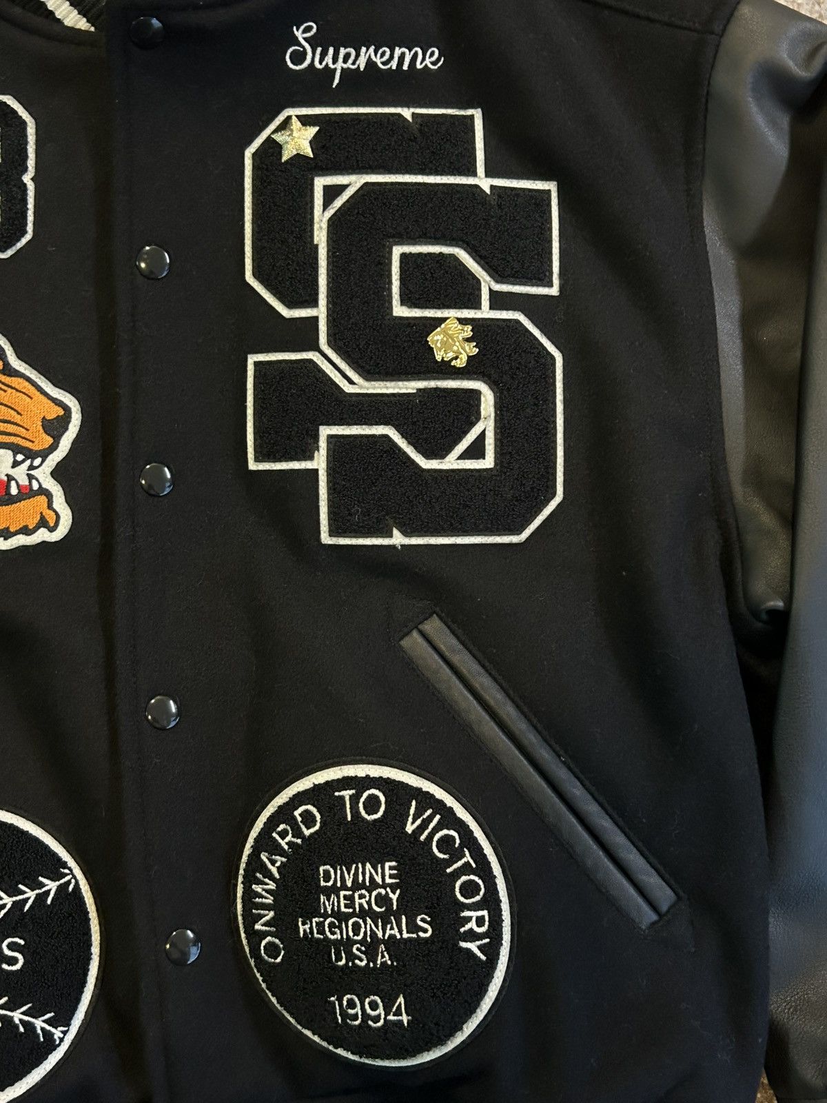 Supreme *New* Supreme Tiger Varsity Jacket Black Medium Size US M / EU 48-50 / 2 - 5 Thumbnail