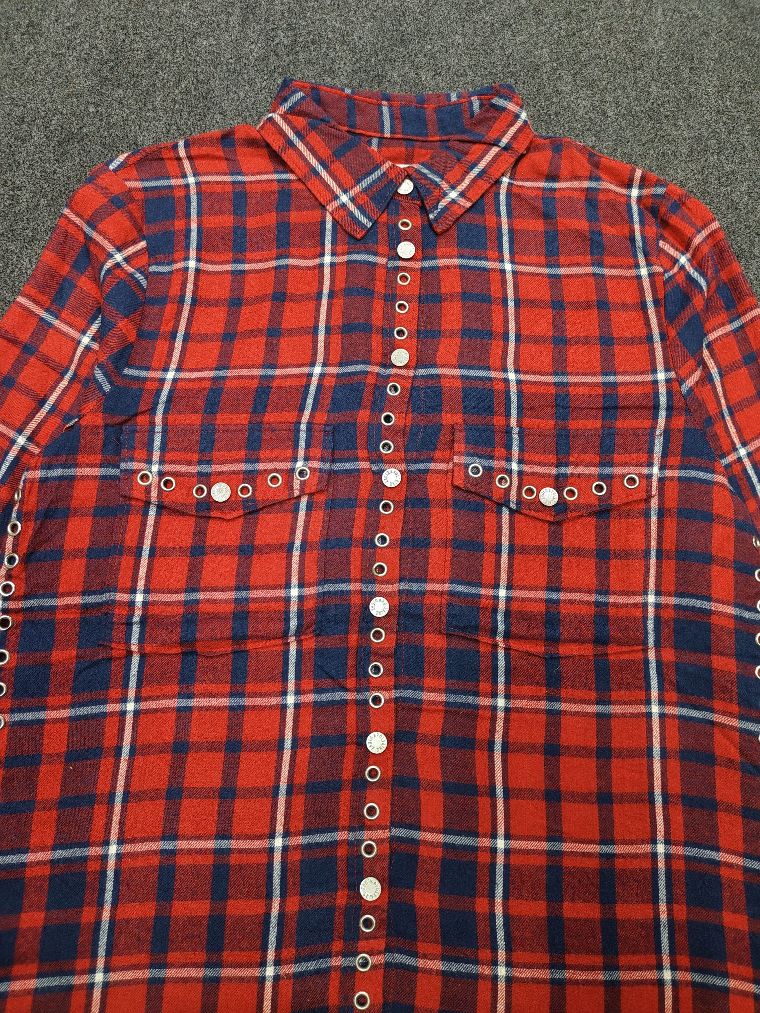 Zadig & Voltaire Zadig & Voltaire❤️‍🔥Punk Rock Grommet Hardware Flanel Shirt Size M / US 6-8 / IT 42-44 - 6 Thumbnail