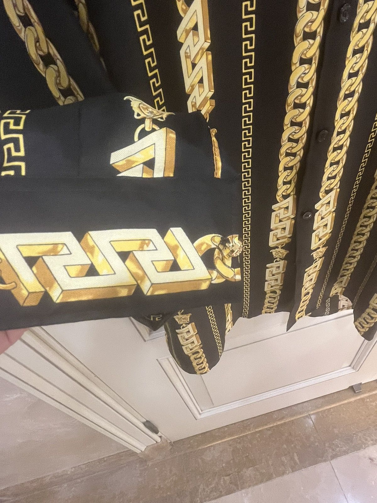 Versace chain print silk.shirt size48 Size US M / EU 48-50 / 2 - 20 Thumbnail