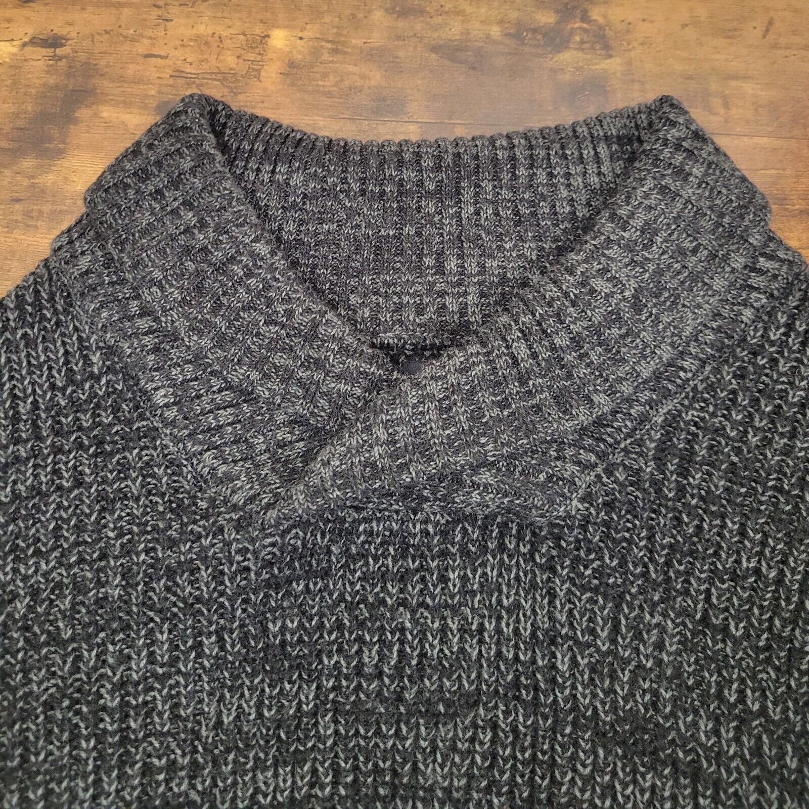 Carbon Rue21 Carbon L Men's Cowlneck Sweater Chunky Knit Pullover Size US L / EU 52-54 / 3 - 3 Thumbnail