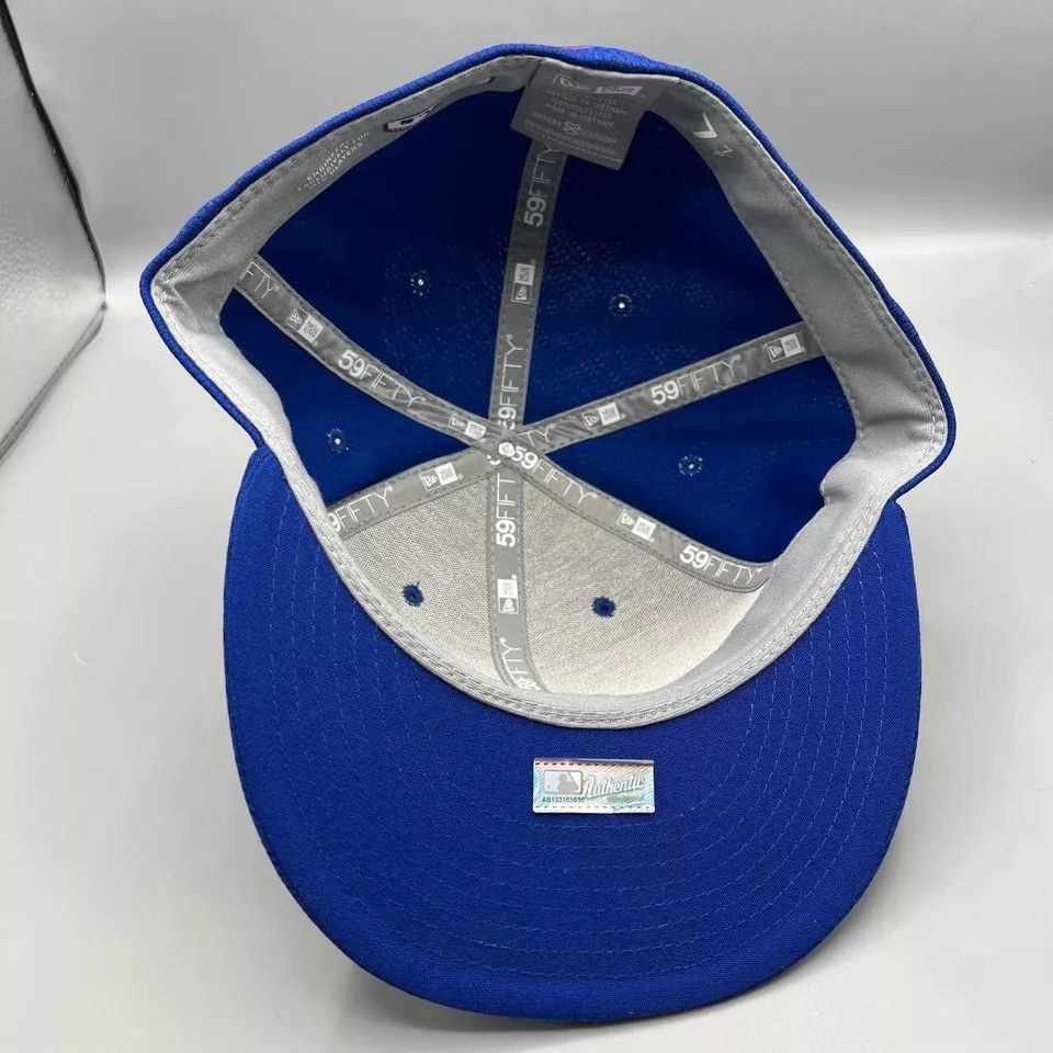 New Era Chicago Cubs Hat Men 7 7/8 Blue Fitted Cap New Size ONE SIZE - 5 Thumbnail