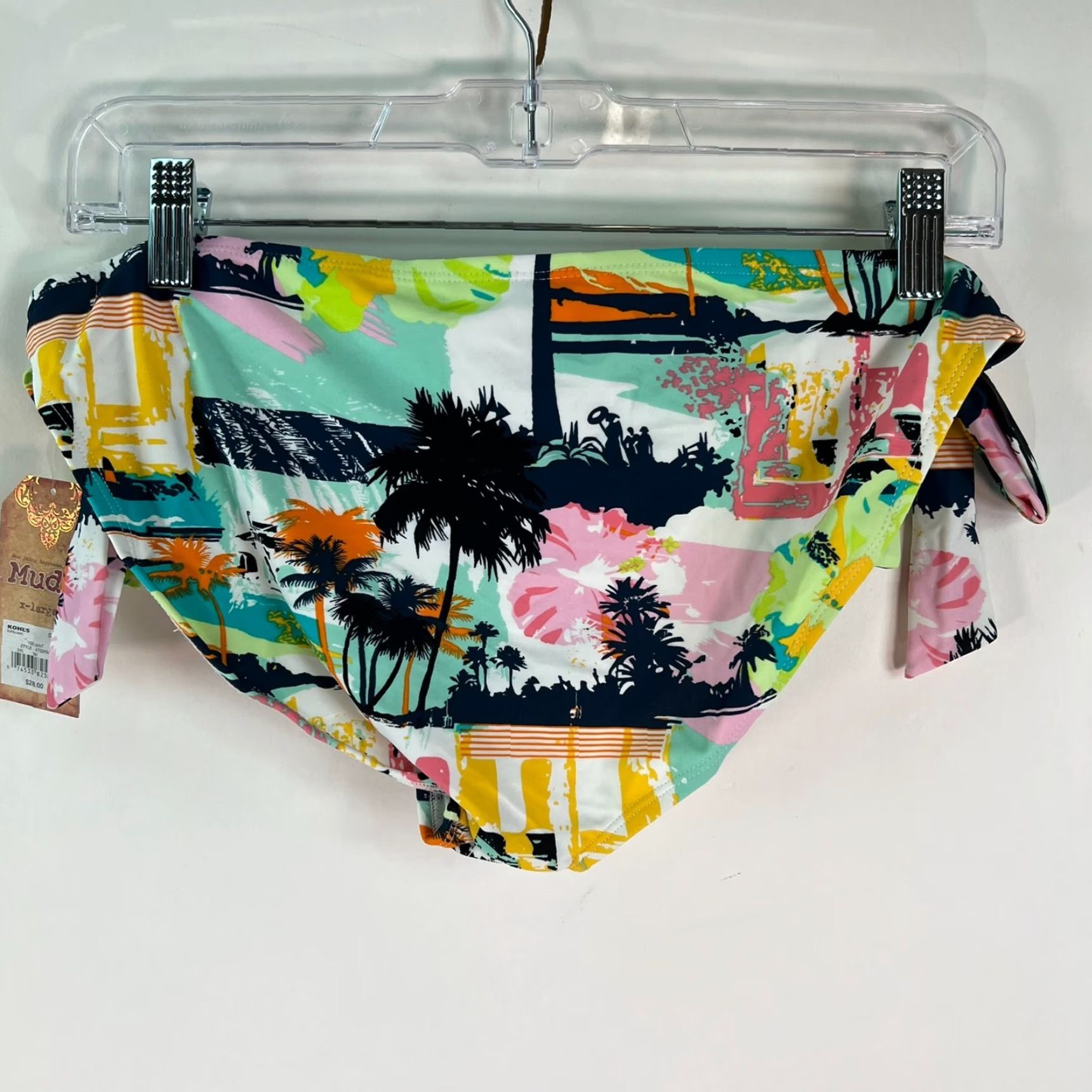 Vintage VINTAGE Mudd Womens Bikini Swim Bottom XL Green Beach Hipster 90s Comfortable Fit Size 40" / US 18 - 4 Thumbnail