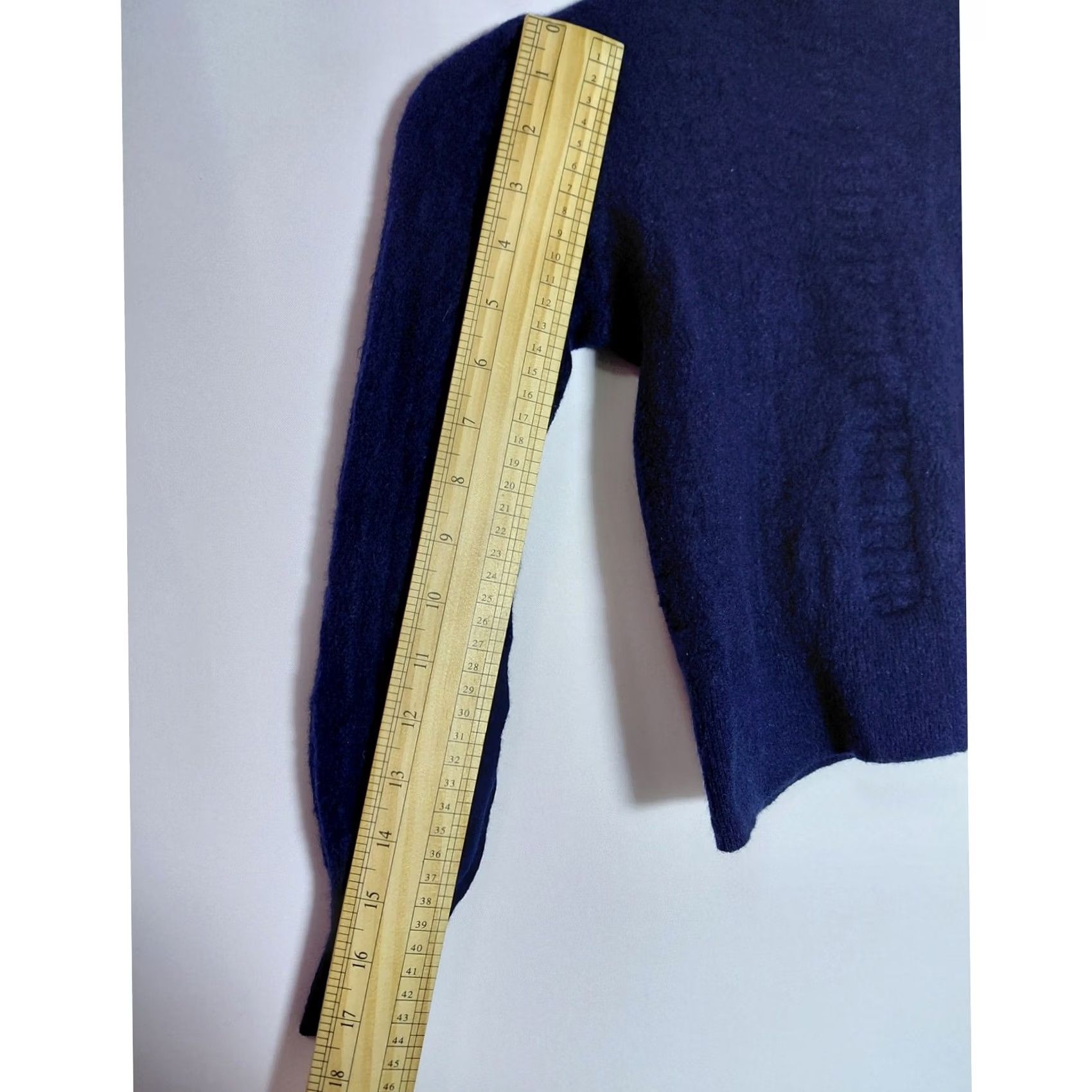 J.Crew DEMYLEE x J.Crew Wool Sweater Blue Solid 100% Wool Size M Womens Crew Neck Long Sleeve Pullover Casual Workwear KnIT 100% Merino Wool" Size M / US 6-8 / IT 42-44 - 5 Thumbnail