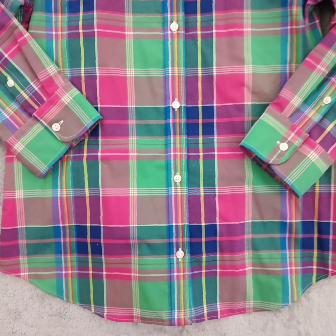 Chaps Chaps Shirt Womens Small Pink Green Plaid Long Sleeve Button Up Cotton Womens Small Pink Plaid Long Sleeve Button Up Cotton Size S / US 4 / IT 40 - 3 Thumbnail