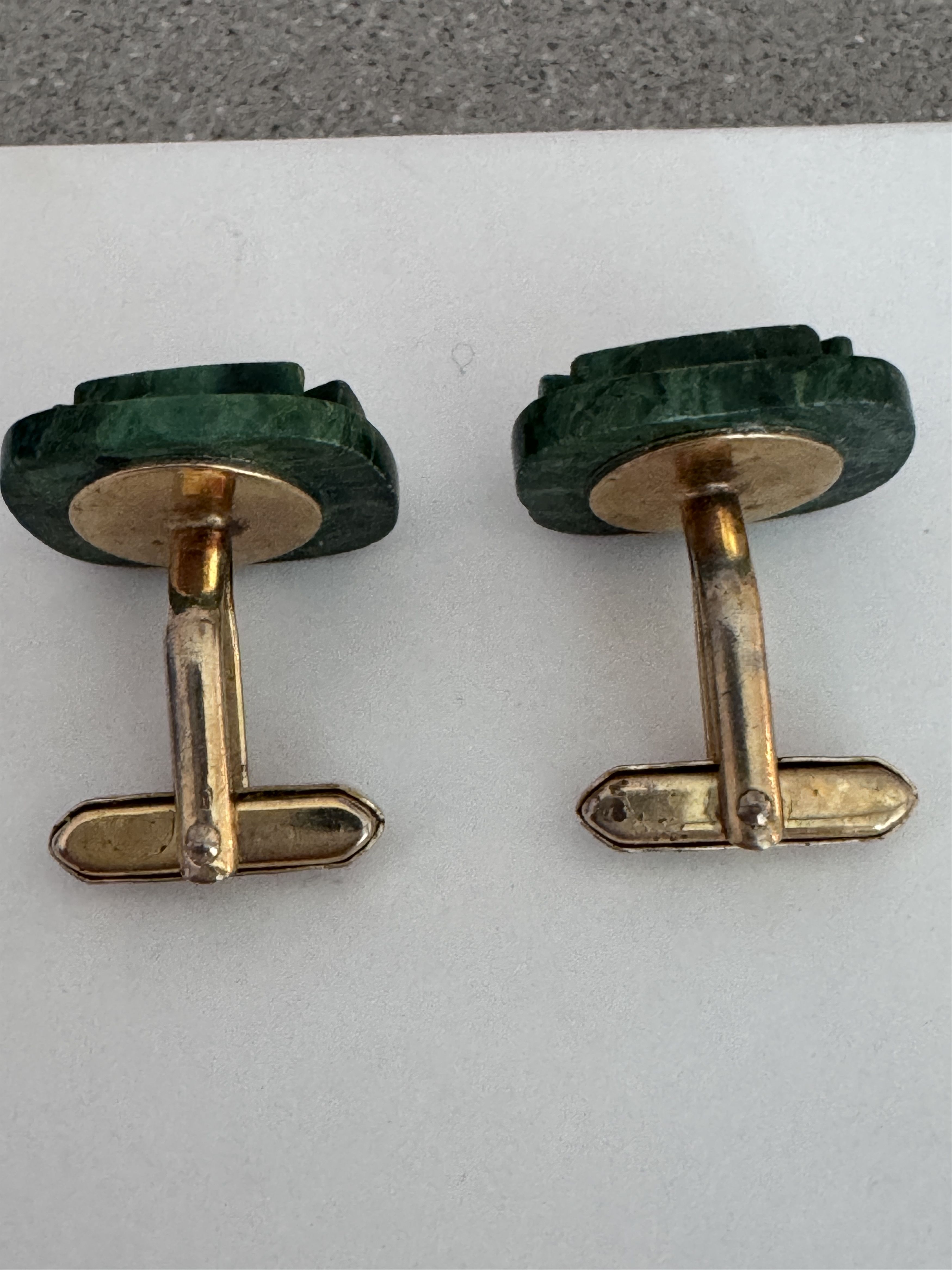Other VINTAGE MALACHITE and gold cufflinks Size ONE SIZE - 7 Thumbnail