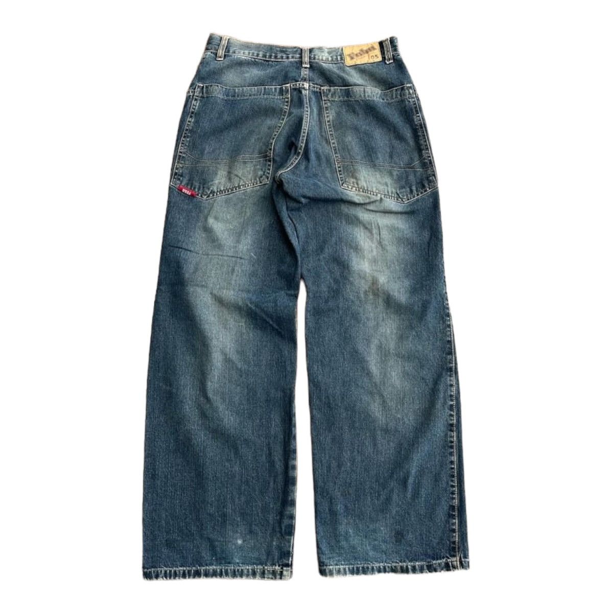 image of Vintage Fubu Y2K Big Pocket Baggy Jeans in Vintage Washed Denim, Men's (Size 33)