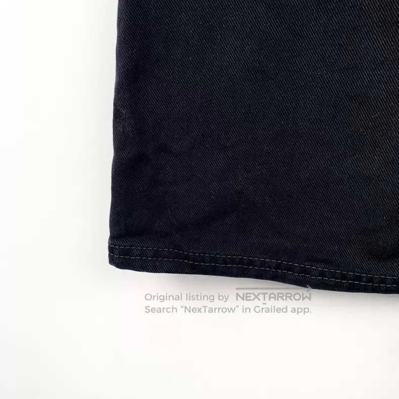 Balenciaga Balenciaga Black Cotton Denim Skirt Size 35" - 4 Thumbnail