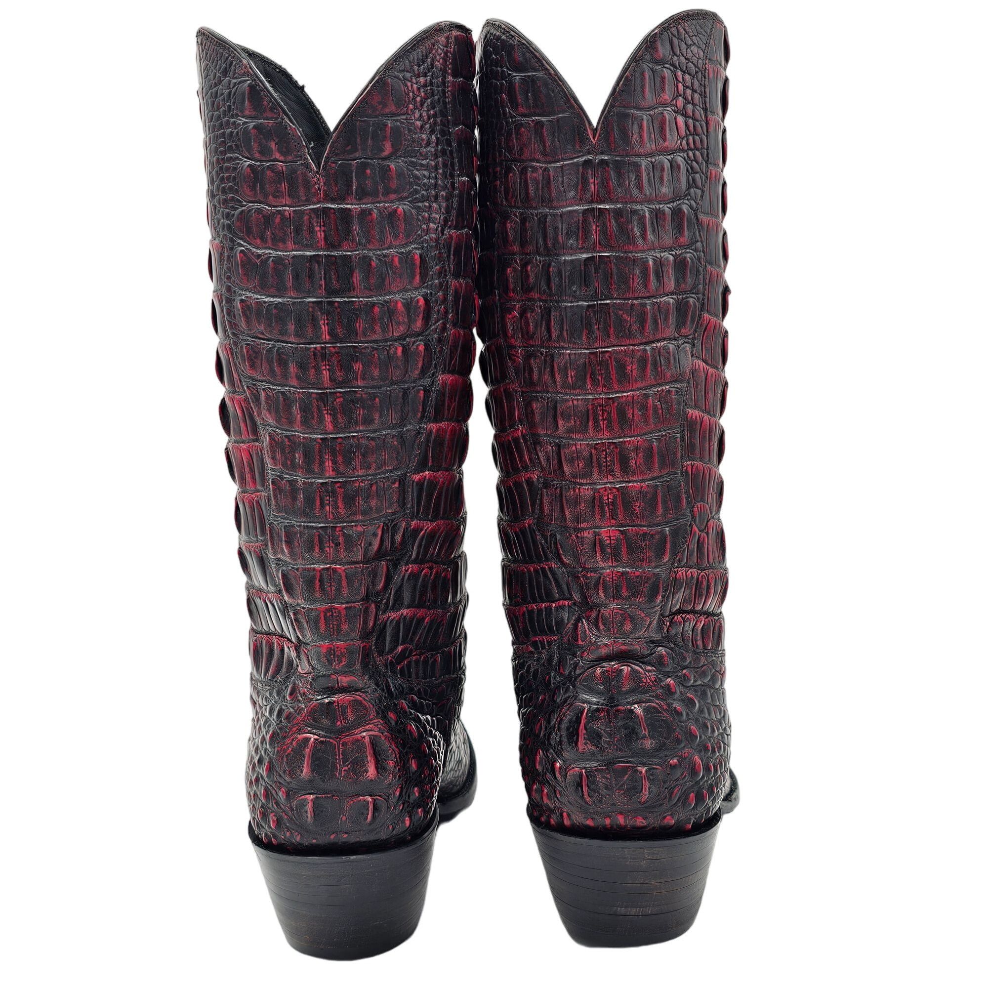 Other Tres Outlaws Black Cherry Hornback Alligator Men 11.5 Cowboy Size US 11.5 / EU 44-45 - 10 Thumbnail