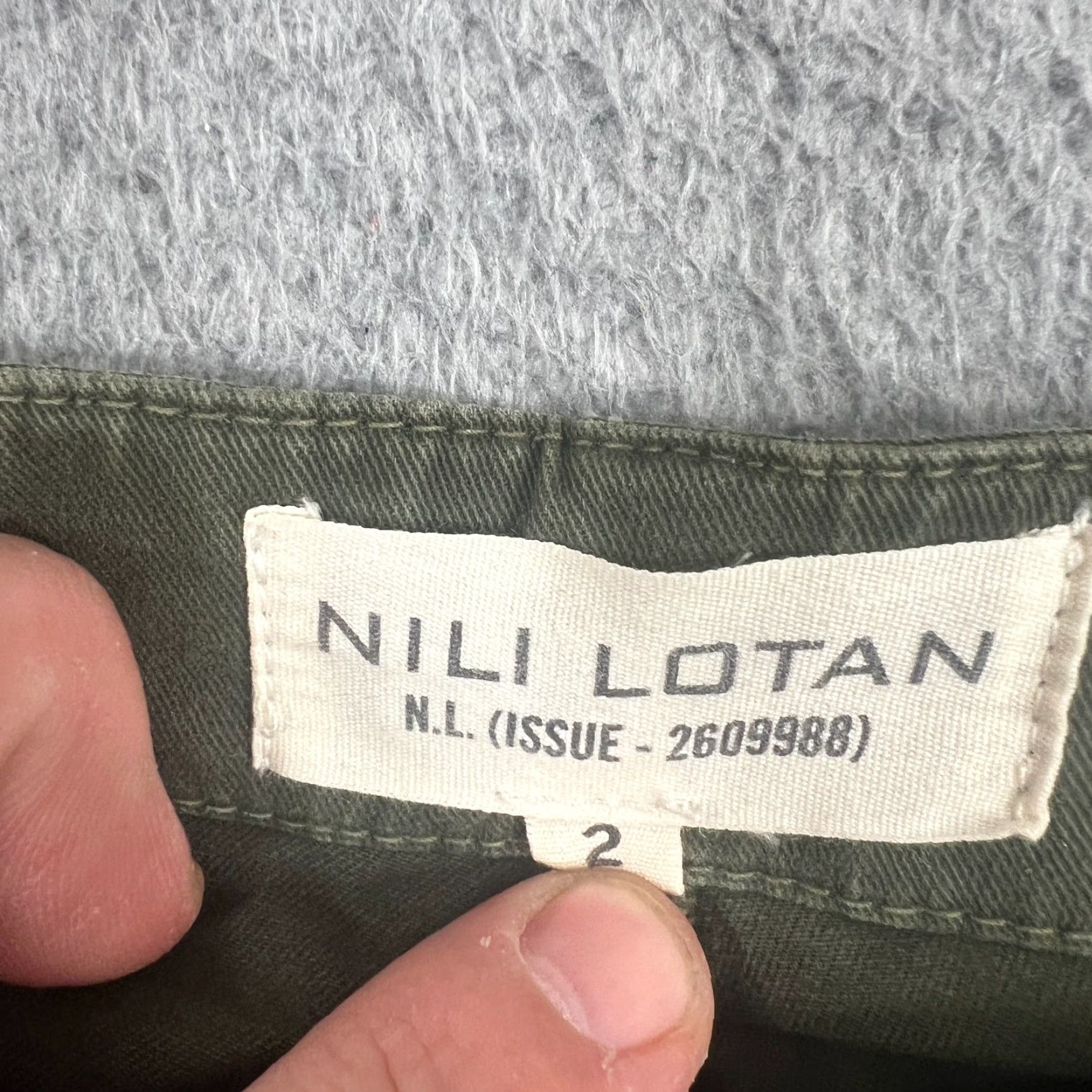 Nili Lotan VINTAGE Nili Lotan Pants Women Tapered Cropped Casual Green Size 2 Size 26" / US 2 / IT 38 - 6 Thumbnail