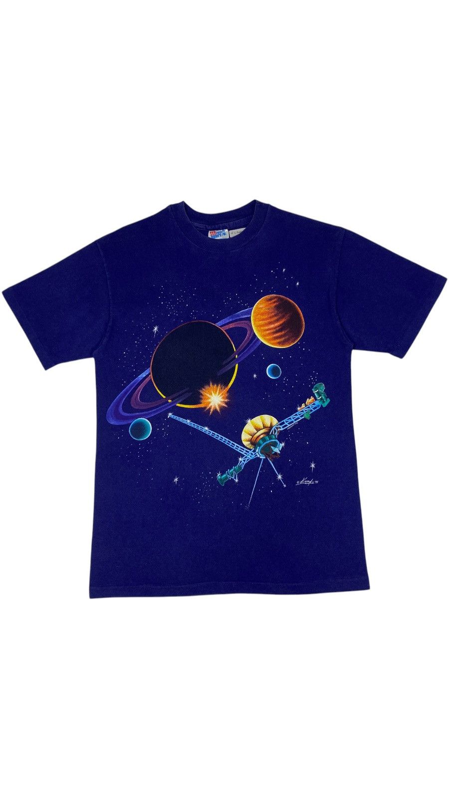 Hanes LASTDROP🔥90s Solar System Harlequin Ken Drewke Single Stitch Size US M / EU 48-50 / 2 - 1 Thumbnail