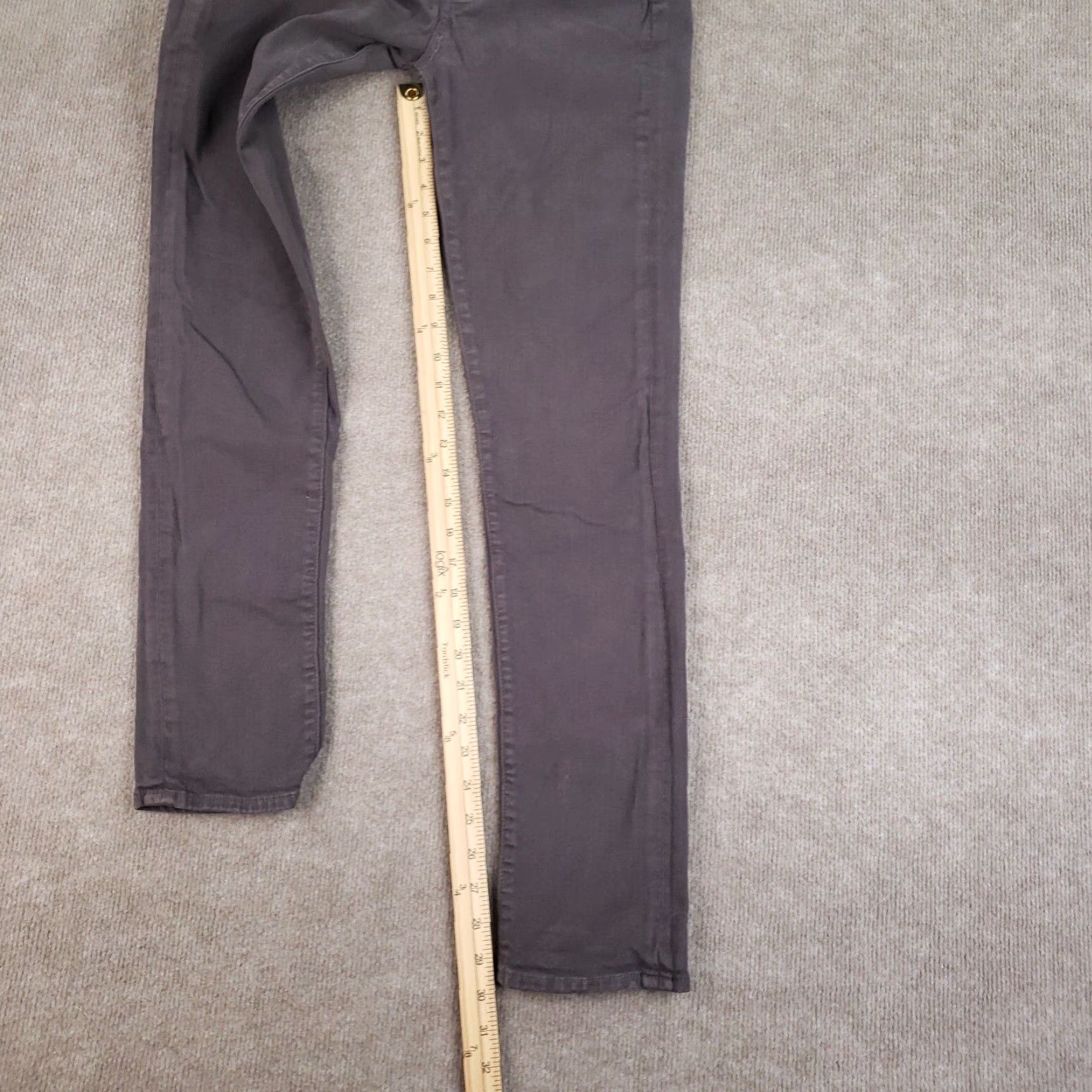 Paige VINTAGE Paige Skinny Jeans Womens Low Rise 29x30 Gray Denim Stretch 90s Casual Womens Size 29" - 2 Thumbnail