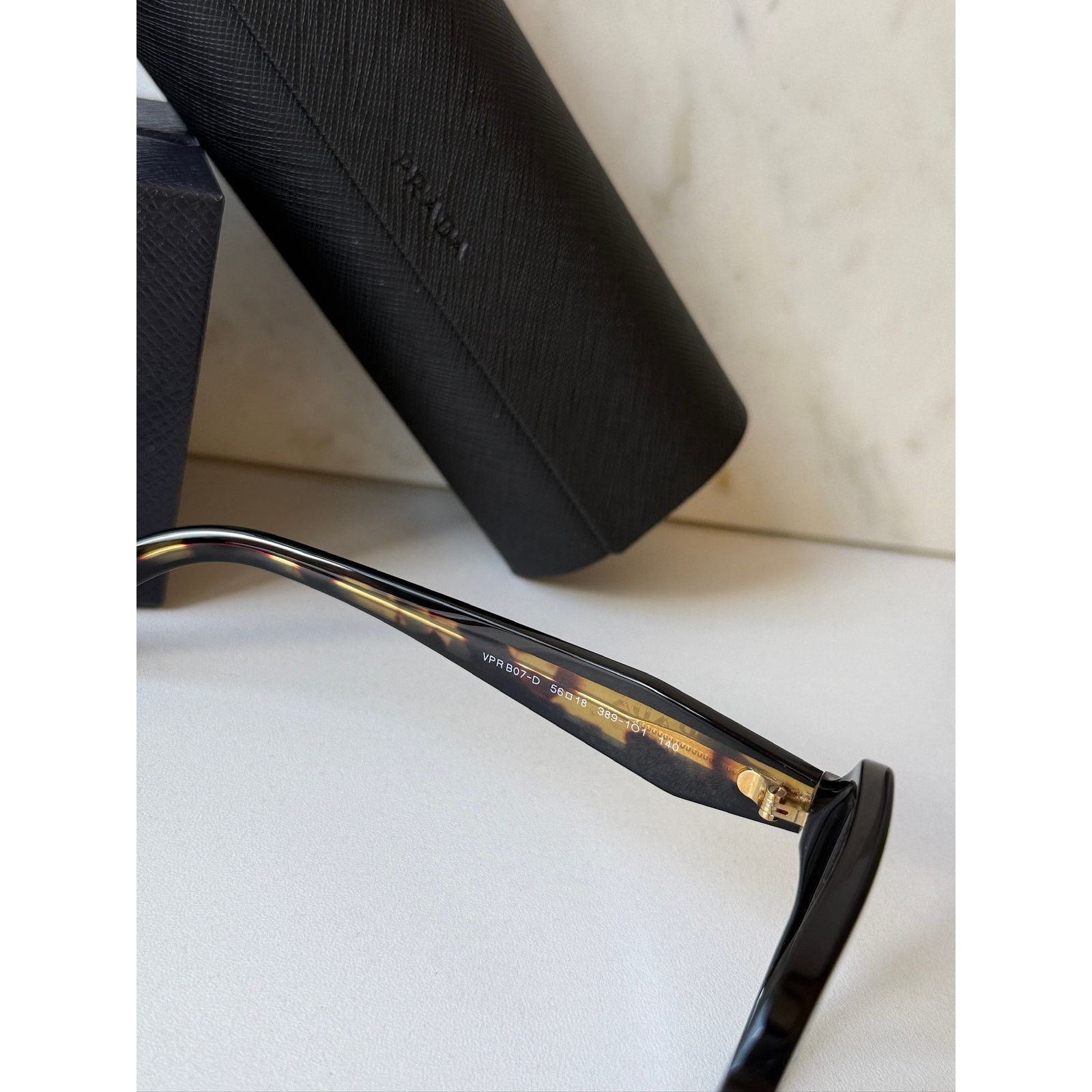 Prada NEW Prada PR B07VD Black Tortoise Eyeglasses Frames Size ONE SIZE - 6 Thumbnail