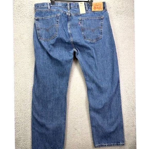 Levi's Levi's 505 Jeans Mens 42X30 Blue Regular Fit Straight Leg Denim Pants NEW Size US 42 / EU 58 - 3 Thumbnail