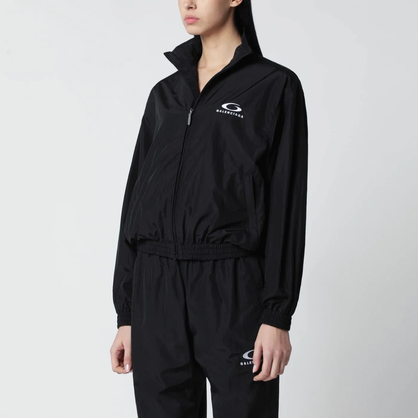 Balenciaga o1d2blof0426 Loop Sports Icon Zip Jacket in Black Size M / US 6-8 / IT 42-44 - 4 Thumbnail