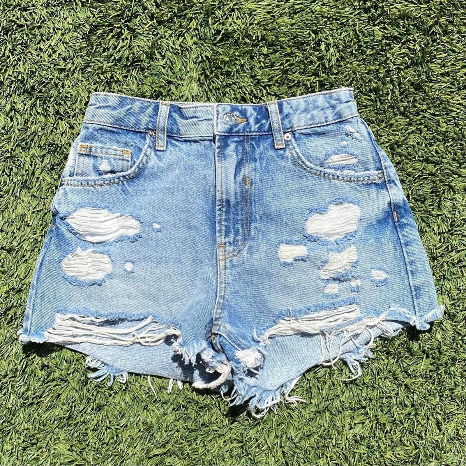 Bershka Bershka High Waisted Jorts Womens size 02 Size 26" / US 2 / IT 38 - 1 Thumbnail