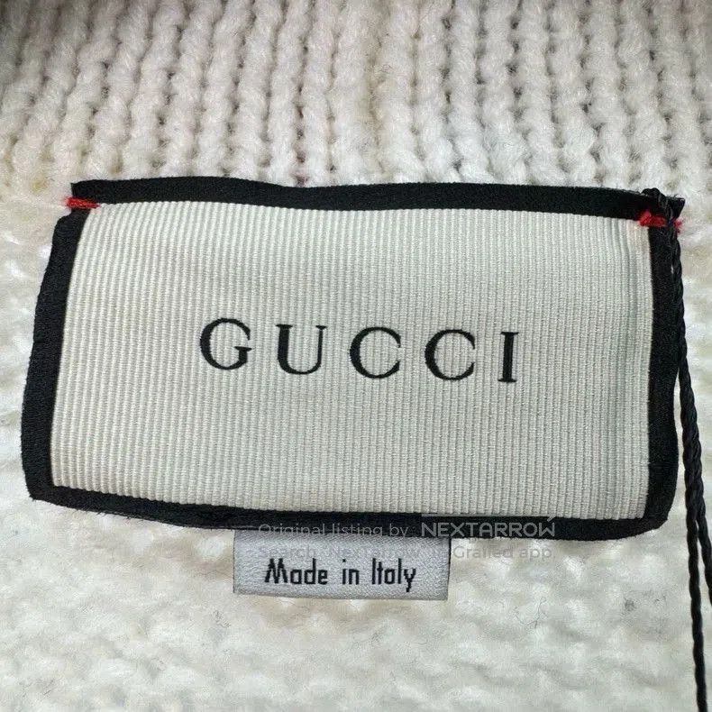 Gucci Gucci Cream Red Green Knit Cardigan. Size US XS / EU 42 / 0 - 5 Thumbnail