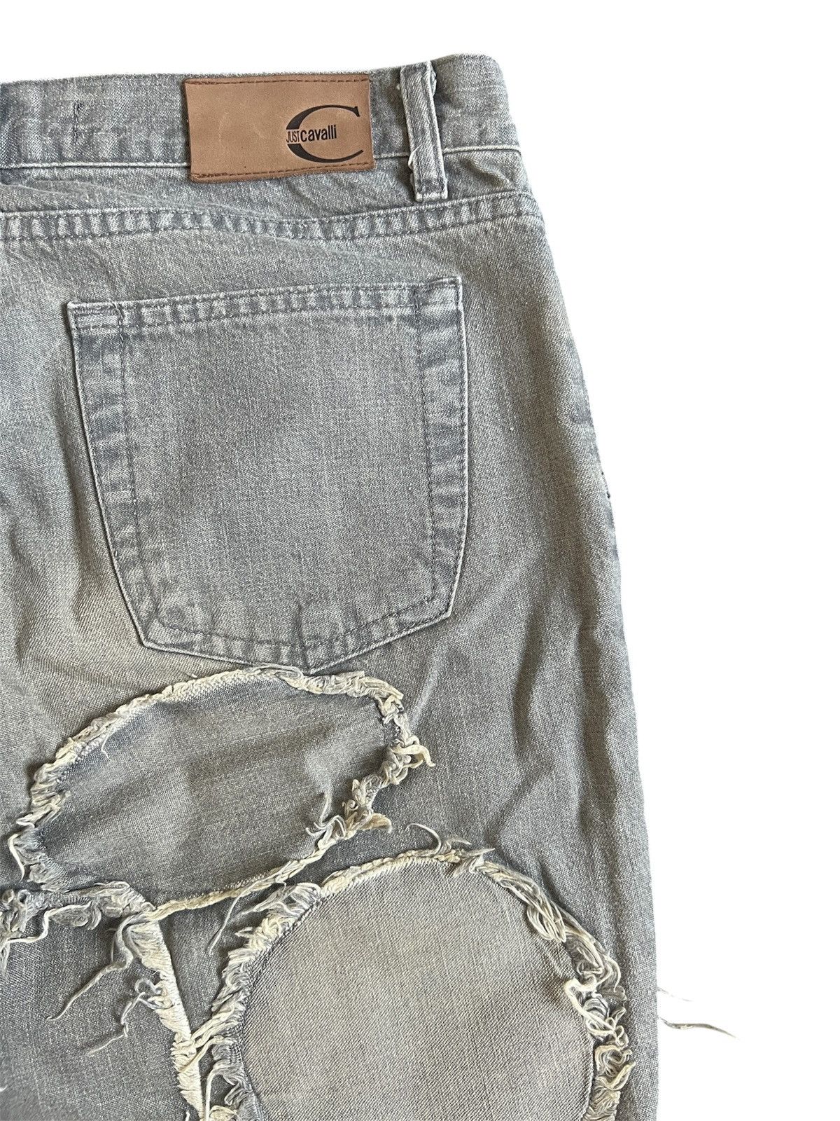 Just Cavalli VINTAGE ROBERTO CAVALLI LUNAR CRATERS EXPLOSION JEANS y2k Size 29" - 5 Thumbnail