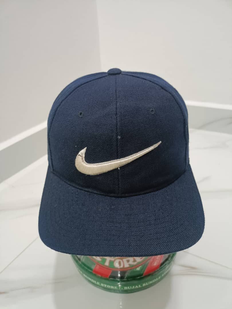 Nike Vintage Nike Swoosh Emboidered Wool Snapback Hat Cap Size ONE SIZE - 2 Thumbnail
