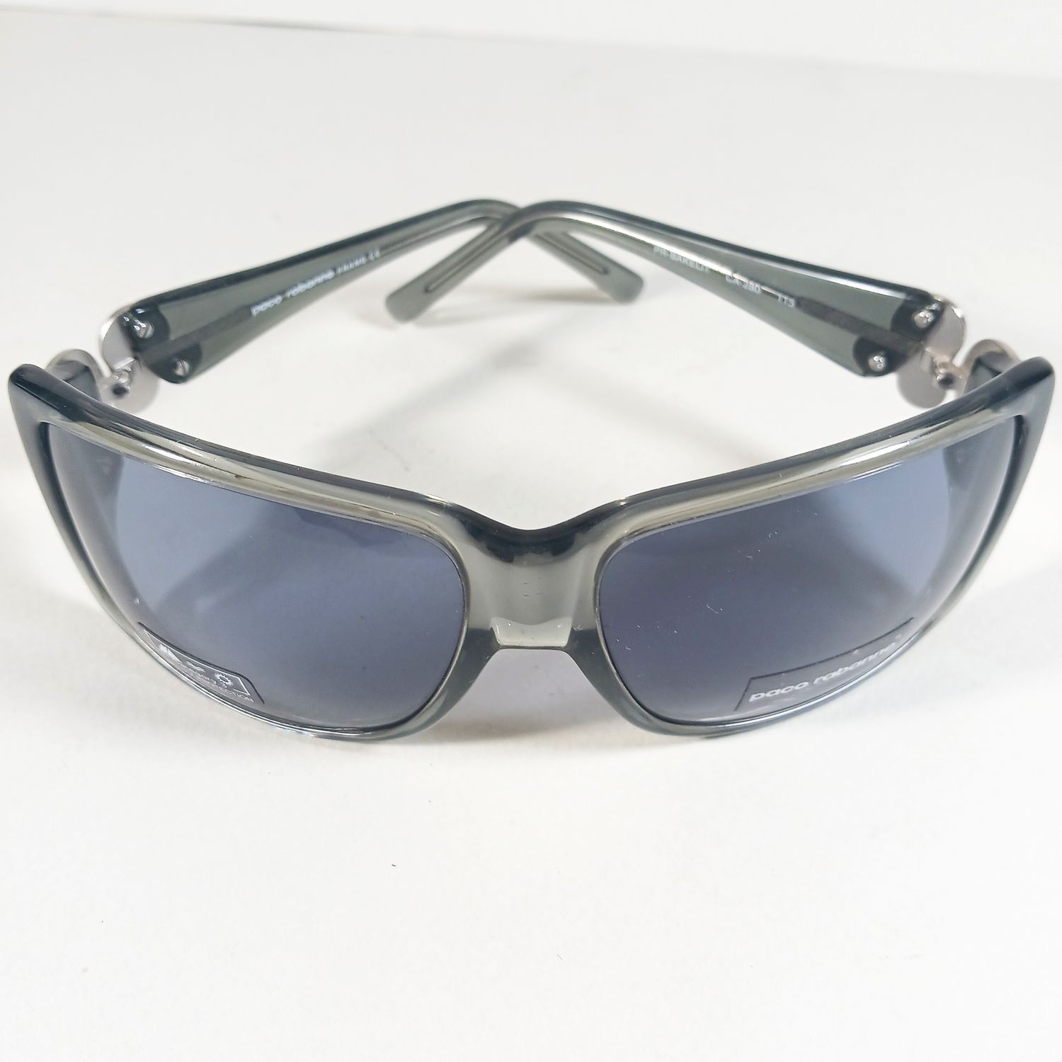 Paco Rabanne Paco Rabanne Gray Translucent Designer Wrap Sunglasses Size ONE SIZE - 5 Thumbnail