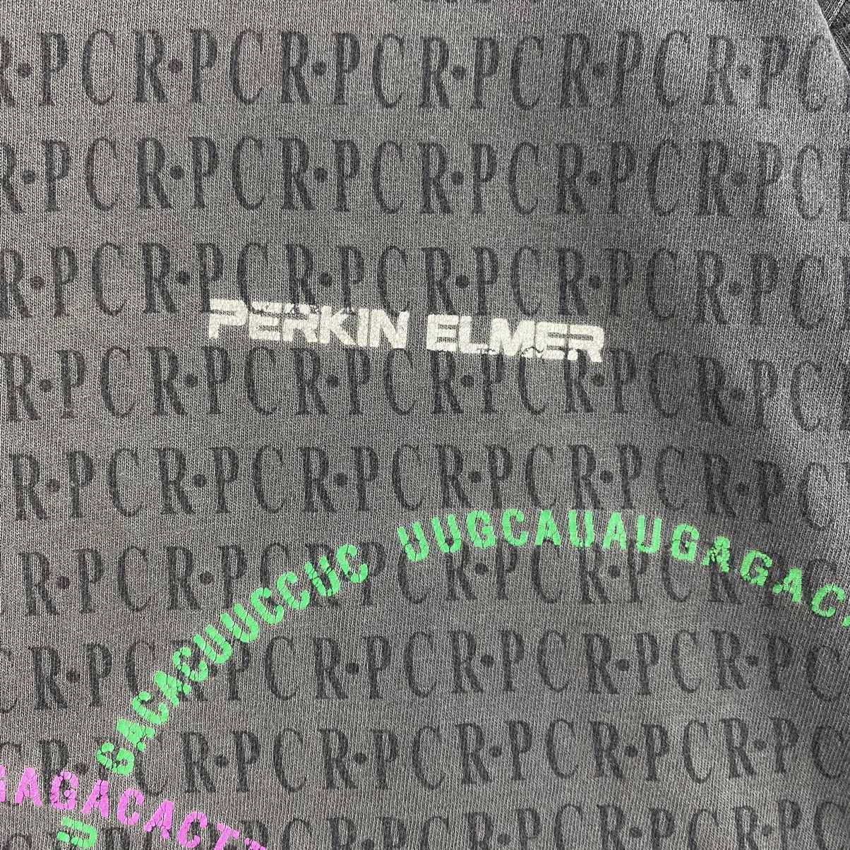 Vintage Vintage 90s PERKIN ELMER Overprint Design Grey Size US L / EU 52-54 / 3 - 3 Thumbnail