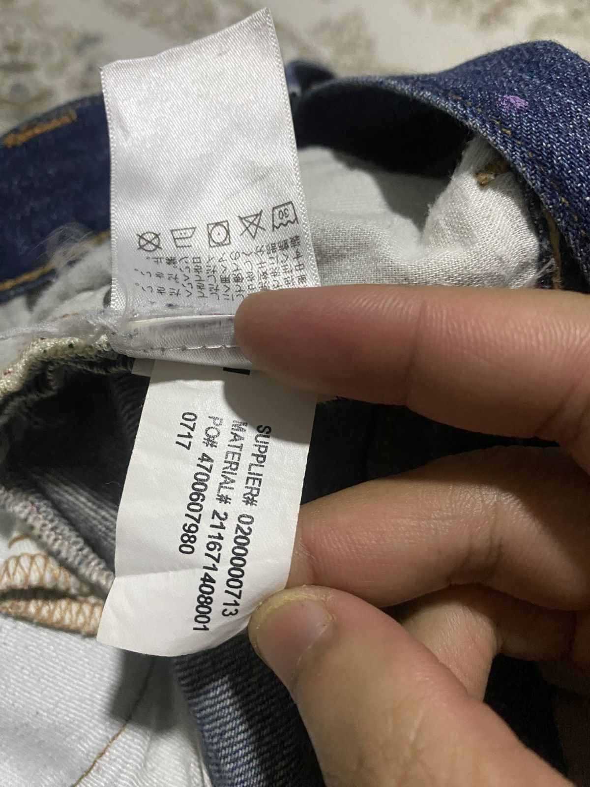 Polo Ralph Lauren × Ralph Lauren OG Polo RL Painted Distress Patchwork Motivation Jeans Size US 35 - 10 Thumbnail