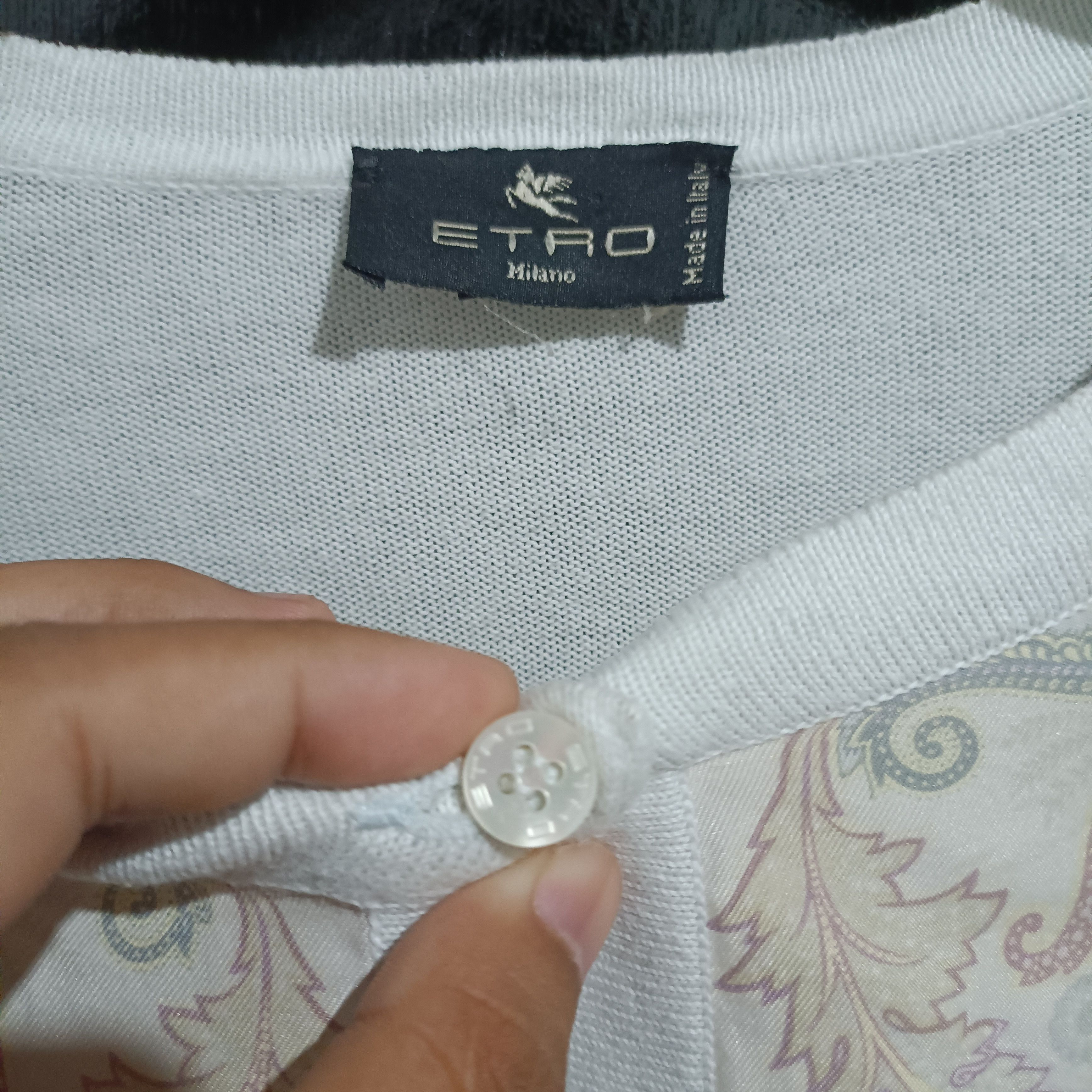 Etro Etro Maglia - Knitted Mix Silk Outer Crop Tops Size L / US 10 / IT 46 - 5 Thumbnail