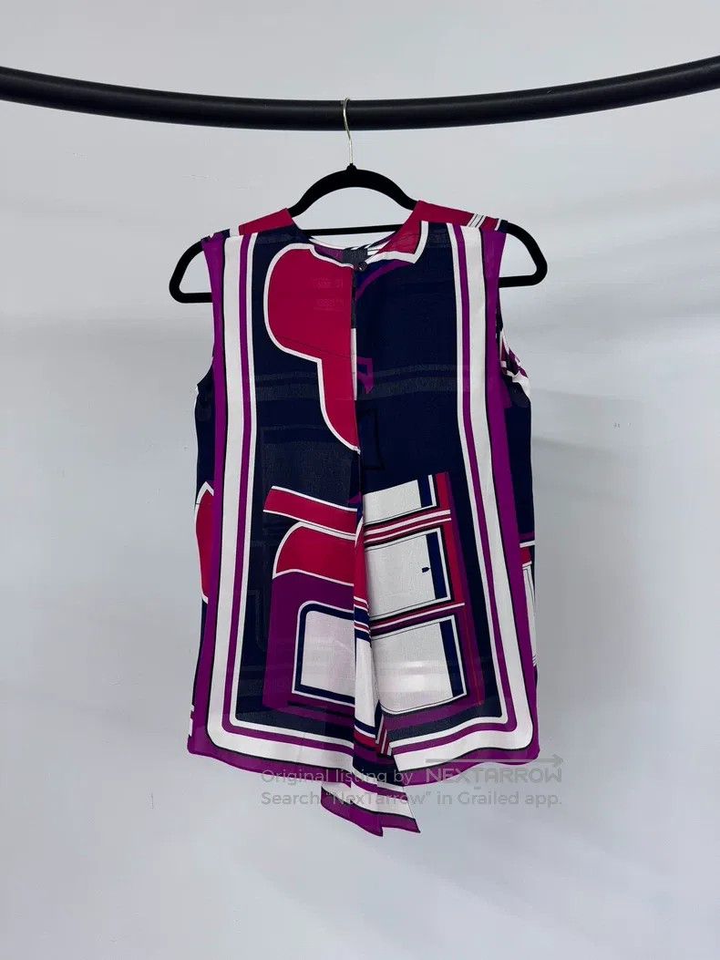 Hermes Hermes Colorful Pattern Silk Sleeveless Vest Size XXS / US 00 / IT 34 - 3 Thumbnail