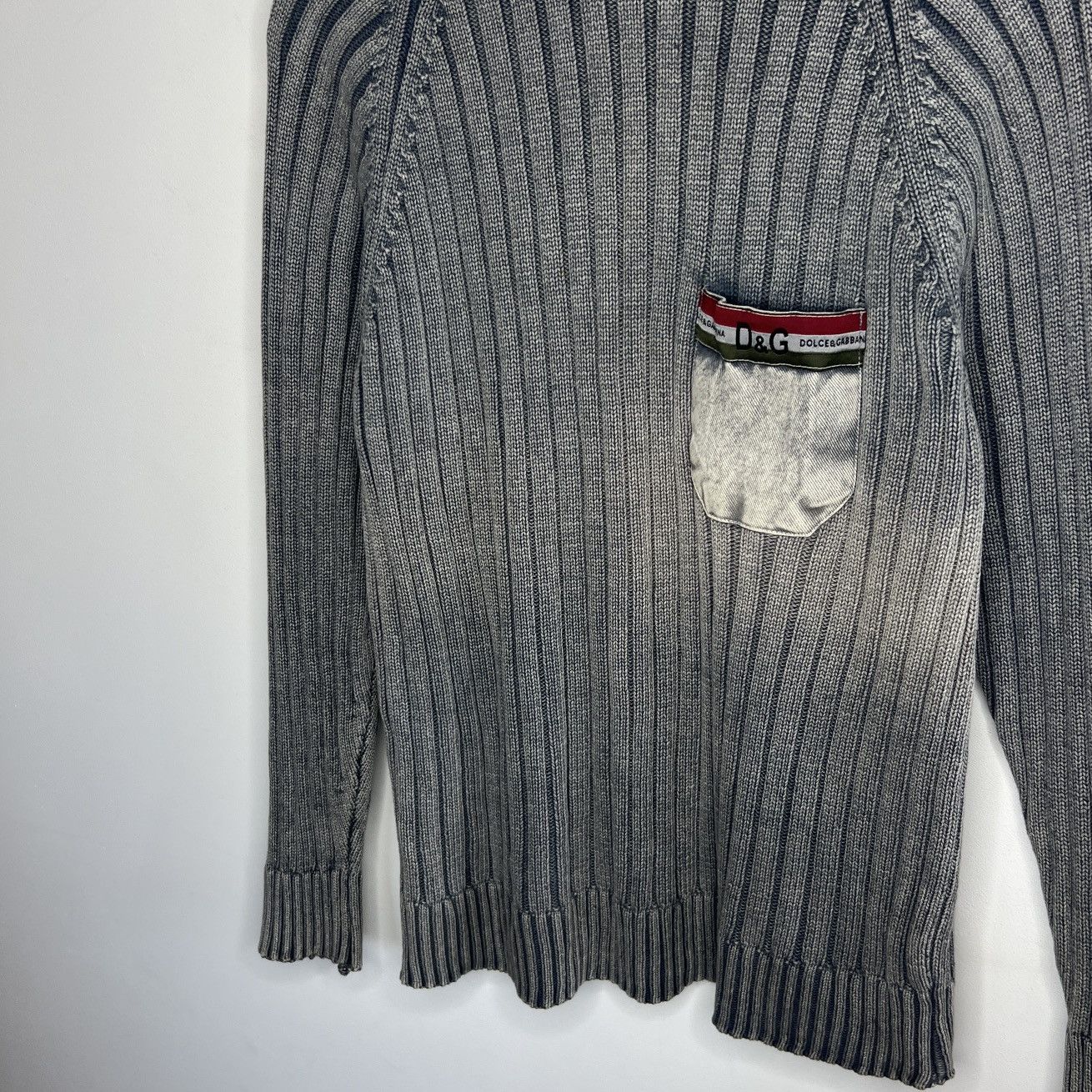 Dolce & Gabbana Vintage Dolce Gabbana Big Logo Knit Ribbed Sweater Size US M / EU 48-50 / 2 - 2 Thumbnail