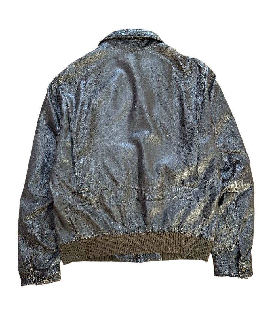 Aquascutum Aquascutum Tartan Lined Leather Jacket Size US M / EU 48-50 / 2 - 8 Thumbnail