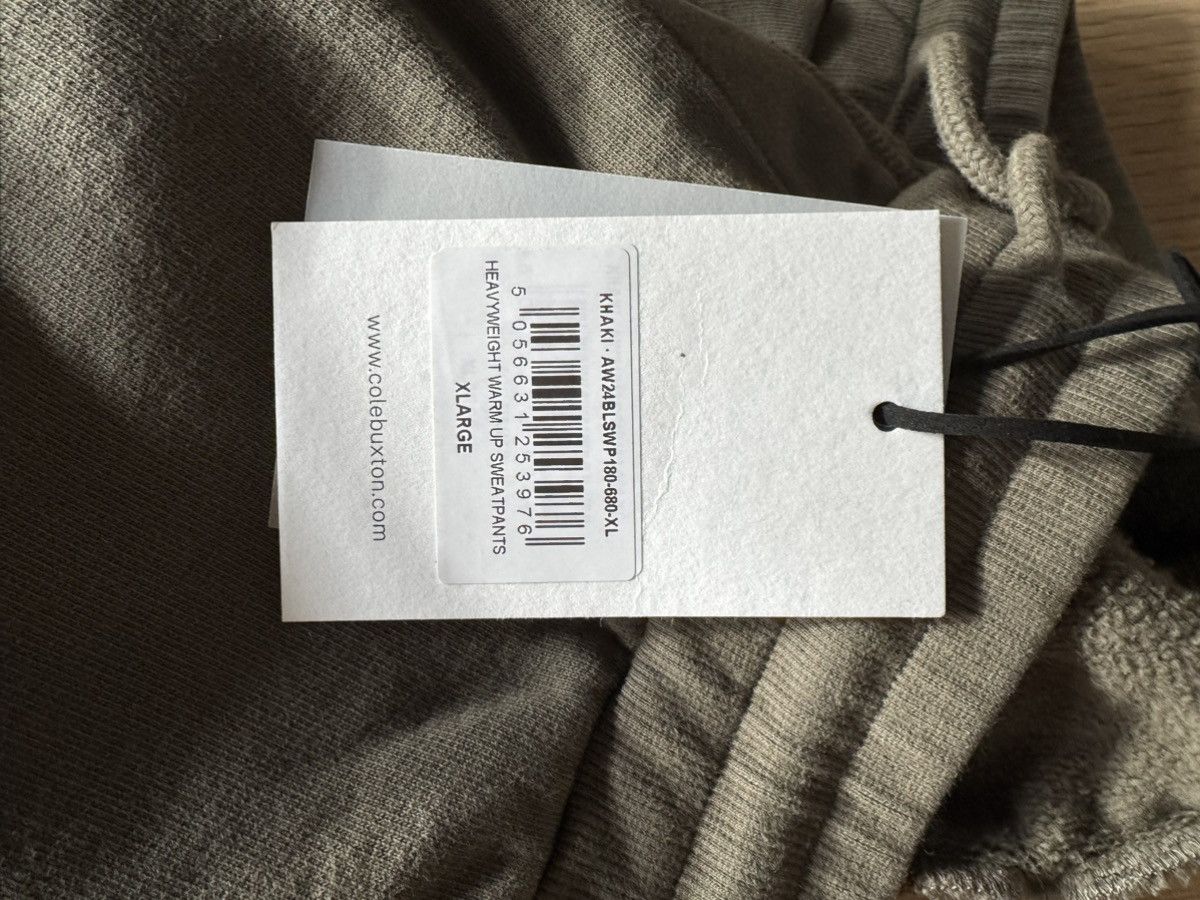 Cole Buxton Heavyweight Warm Up Sweatpants Khaki Size US 33 - 4 Thumbnail
