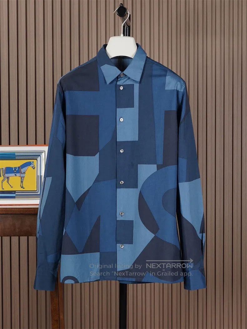 Hermes Hermes size 39 Cashmere and Sea Island Cotton Blended Shirt Size US XXS / EU 40 - 1 Thumbnail