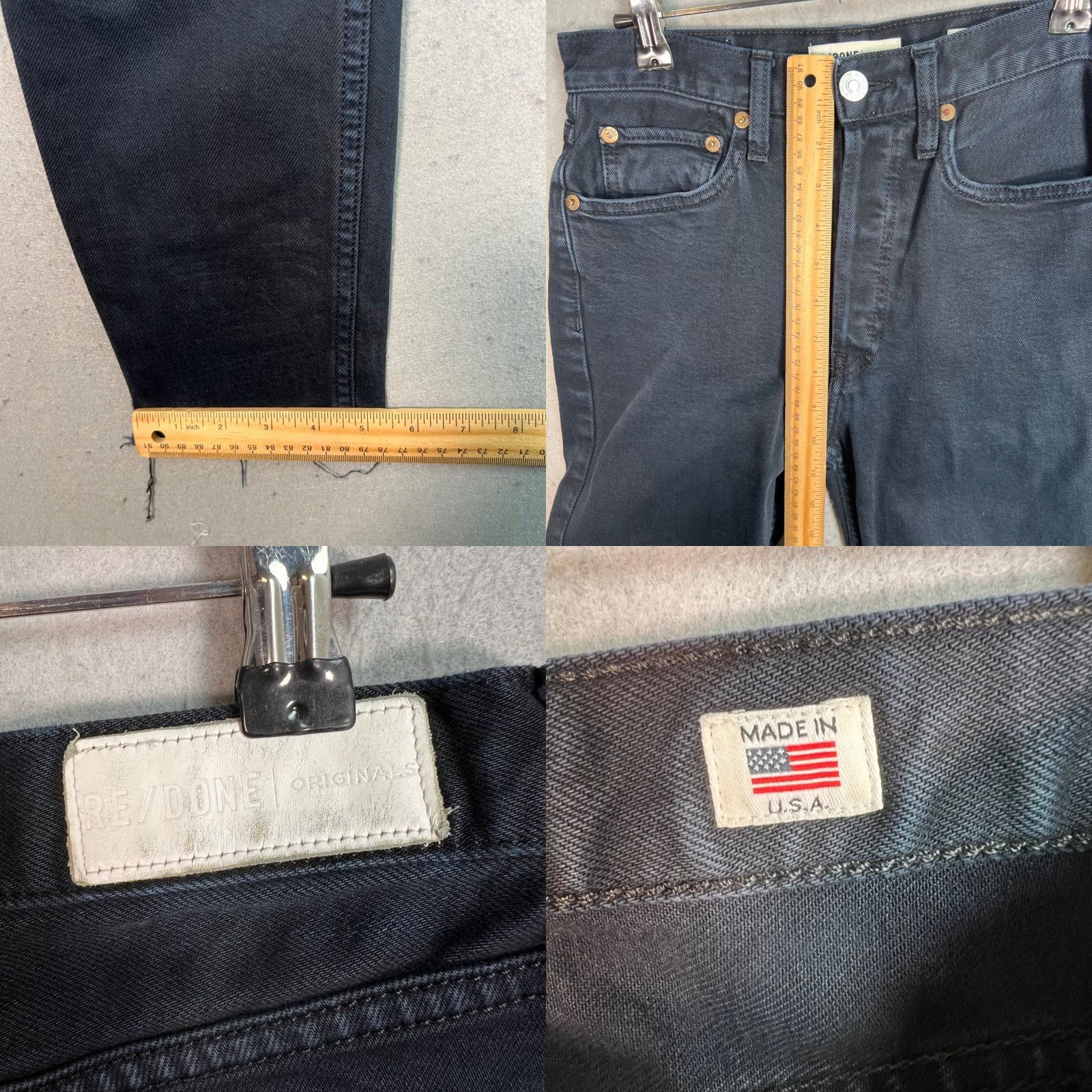 RE/DONE VINTAGE Re/Done Womens High-Waist Skinny Jeans Size 26 Black Denim Casual Pants Size 26" / US 2 / IT 38 - 8 Thumbnail