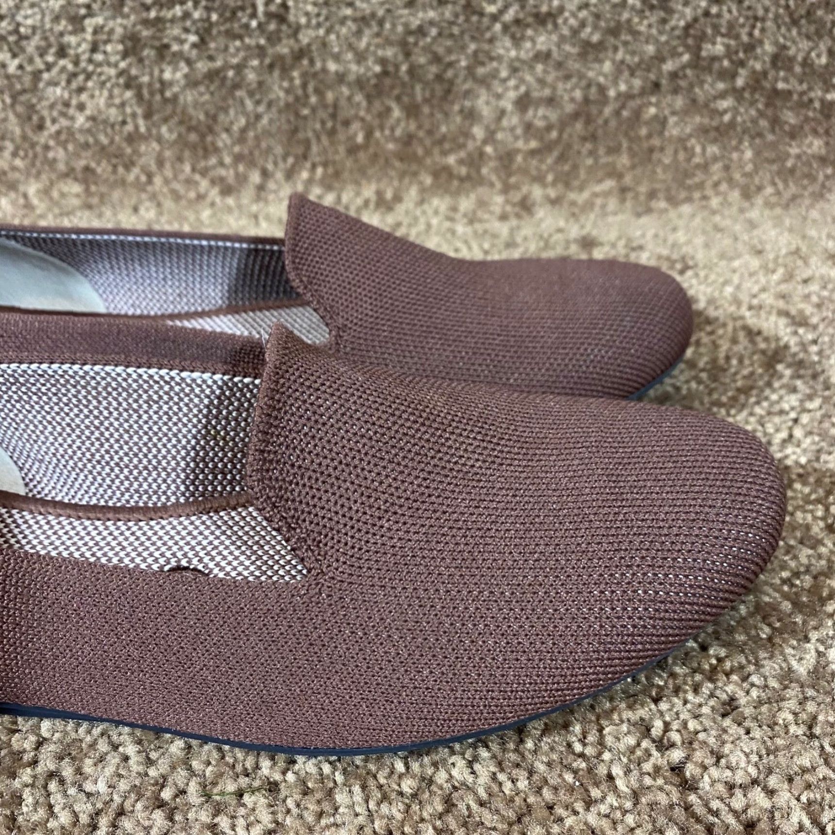 Vintage Rothy's Womens 8.5 Ballet Flats Round Toe Workwear Authentic Maroon Burgundy Size US 8.5 / IT 38.5 - 3 Thumbnail